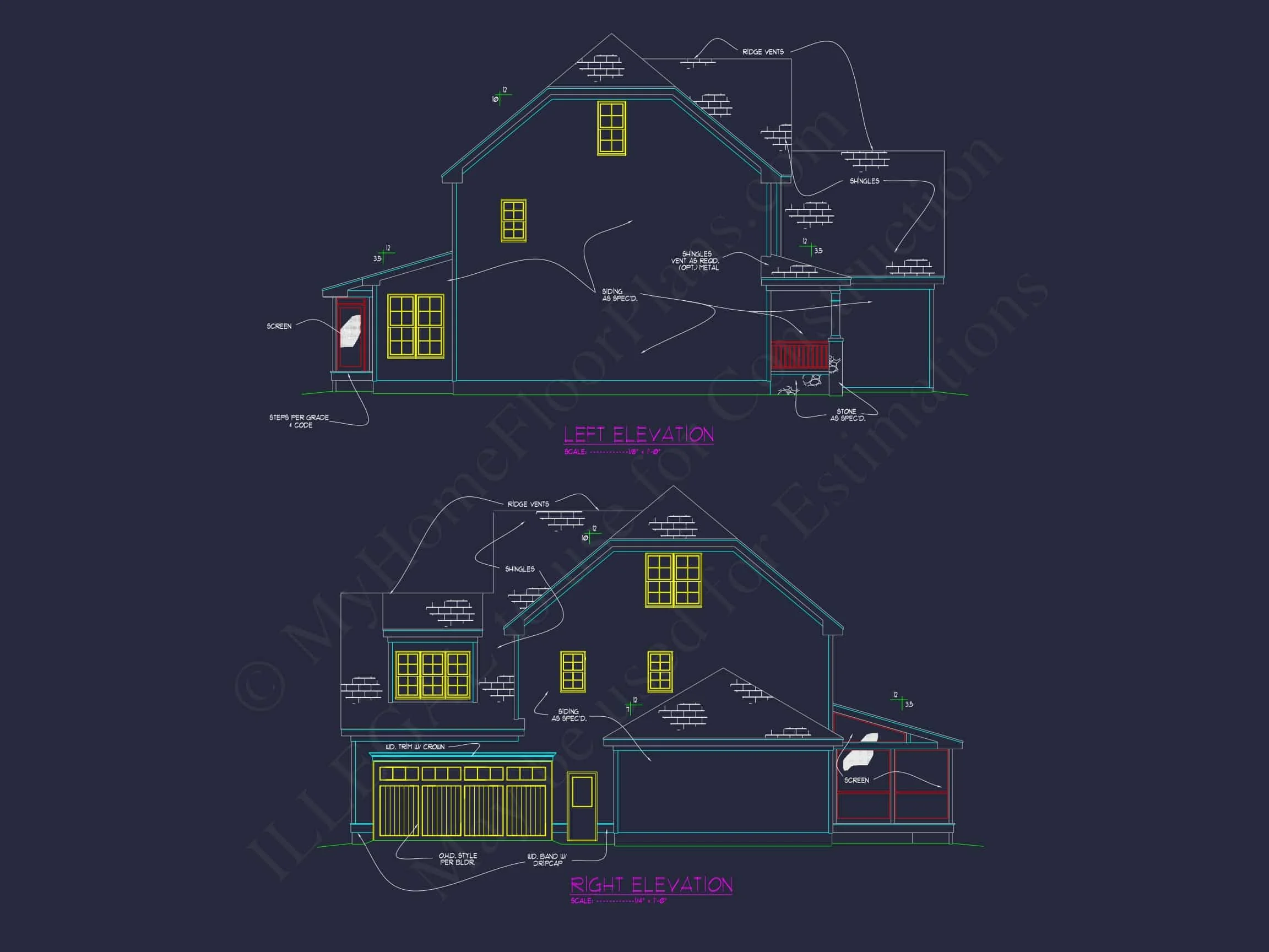 Stunning house Floor Plan with Blueprint Designs and CAD