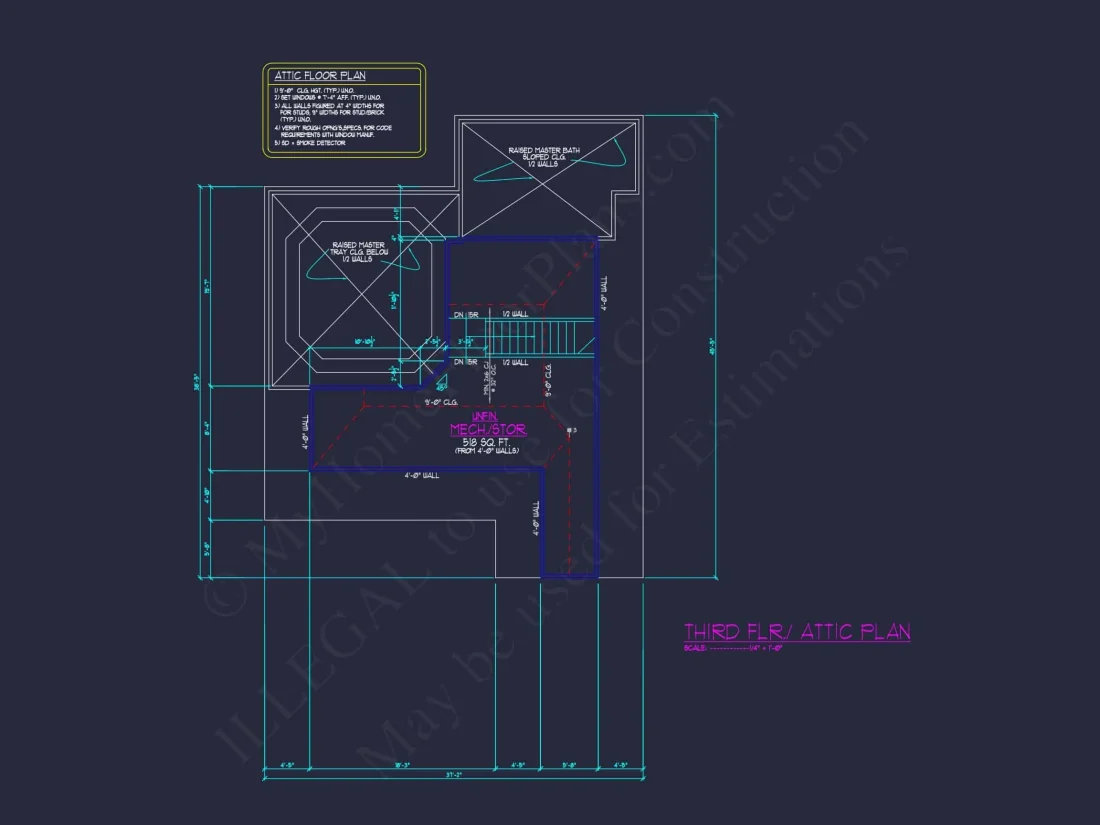 Stunning Traditional house Plan with 3.5 Floors and CAD Designs