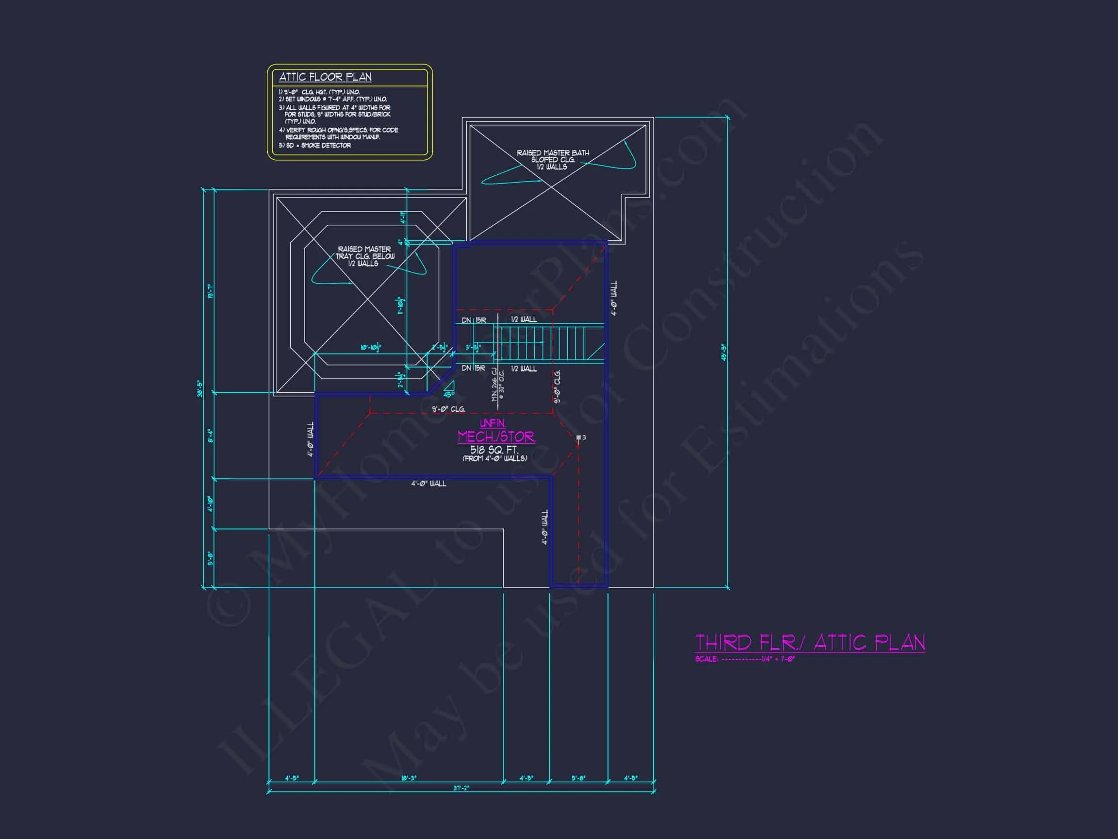 14-1312 HOUSE PLAN - Stunning Traditional House Plan with 3.5 Floors and CAD Designs 13 Stunning Traditional house Plan with 3.5 Floors and CAD Designs