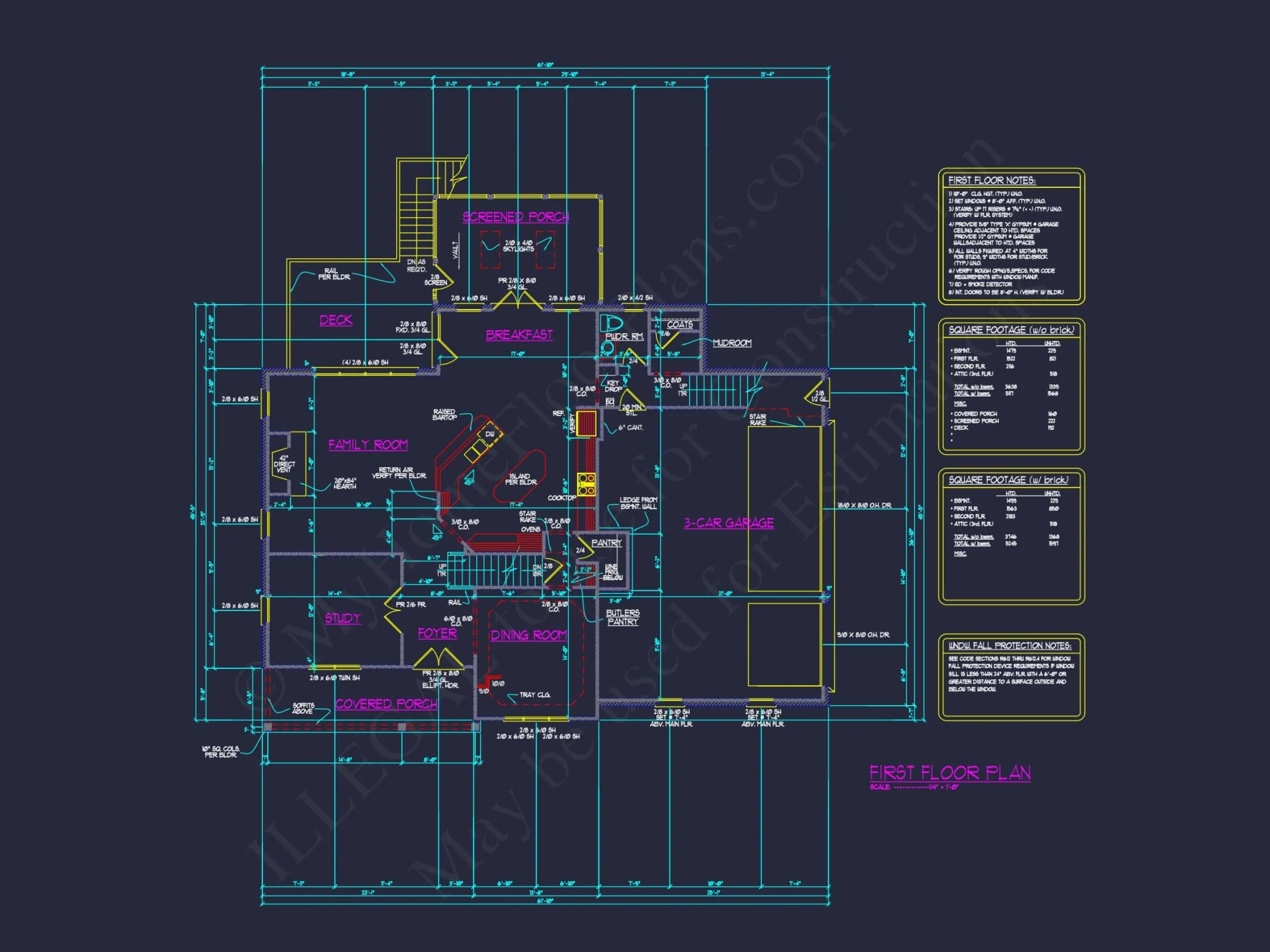 Stunning Traditional house Plan with 3.5 Floors and CAD Designs