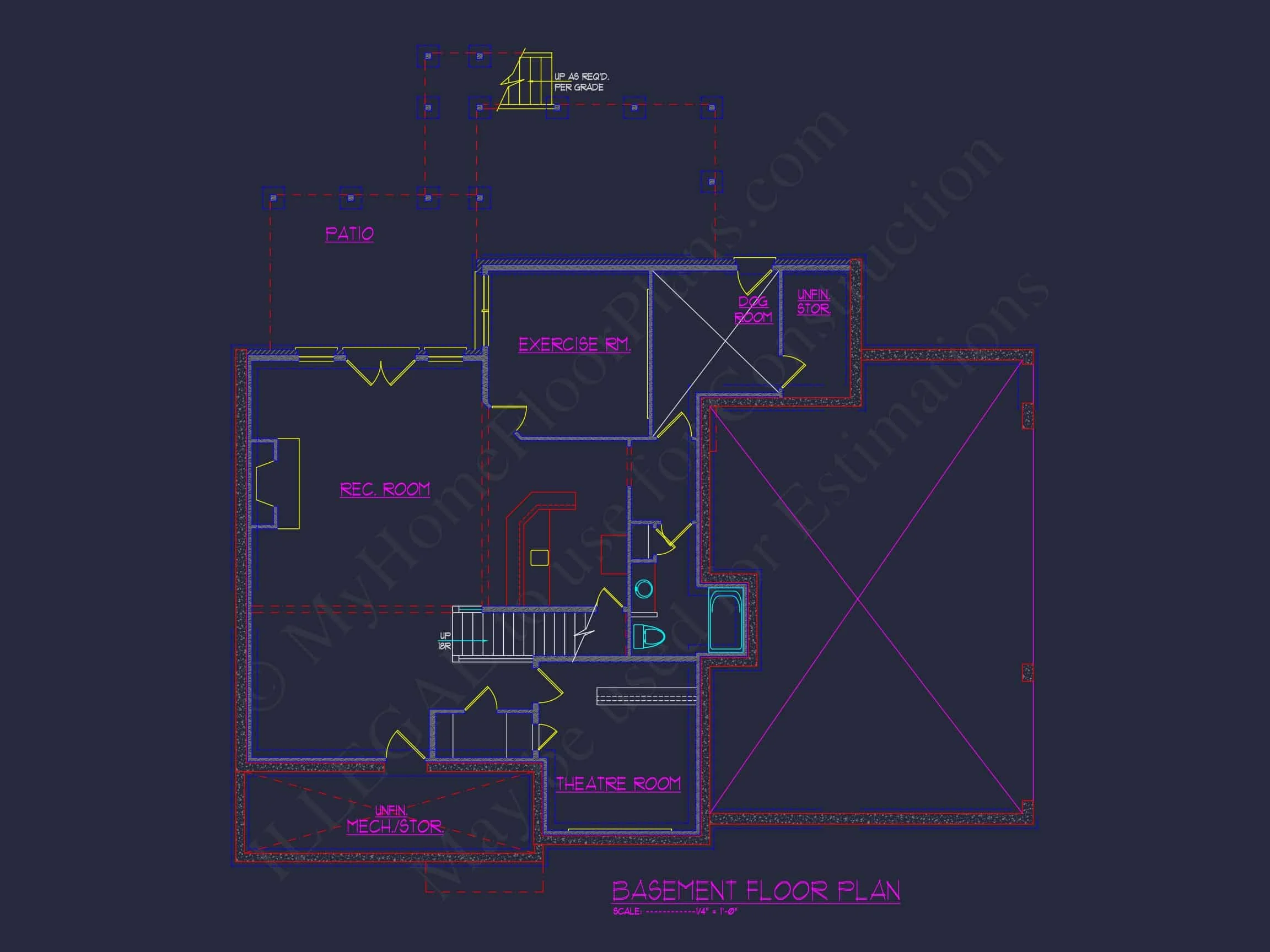 14-1312 HOUSE PLAN - Stunning Traditional House Plan with 3.5 Floors and CAD Designs 6 Stunning Traditional house Plan with 3.5 Floors and CAD Designs