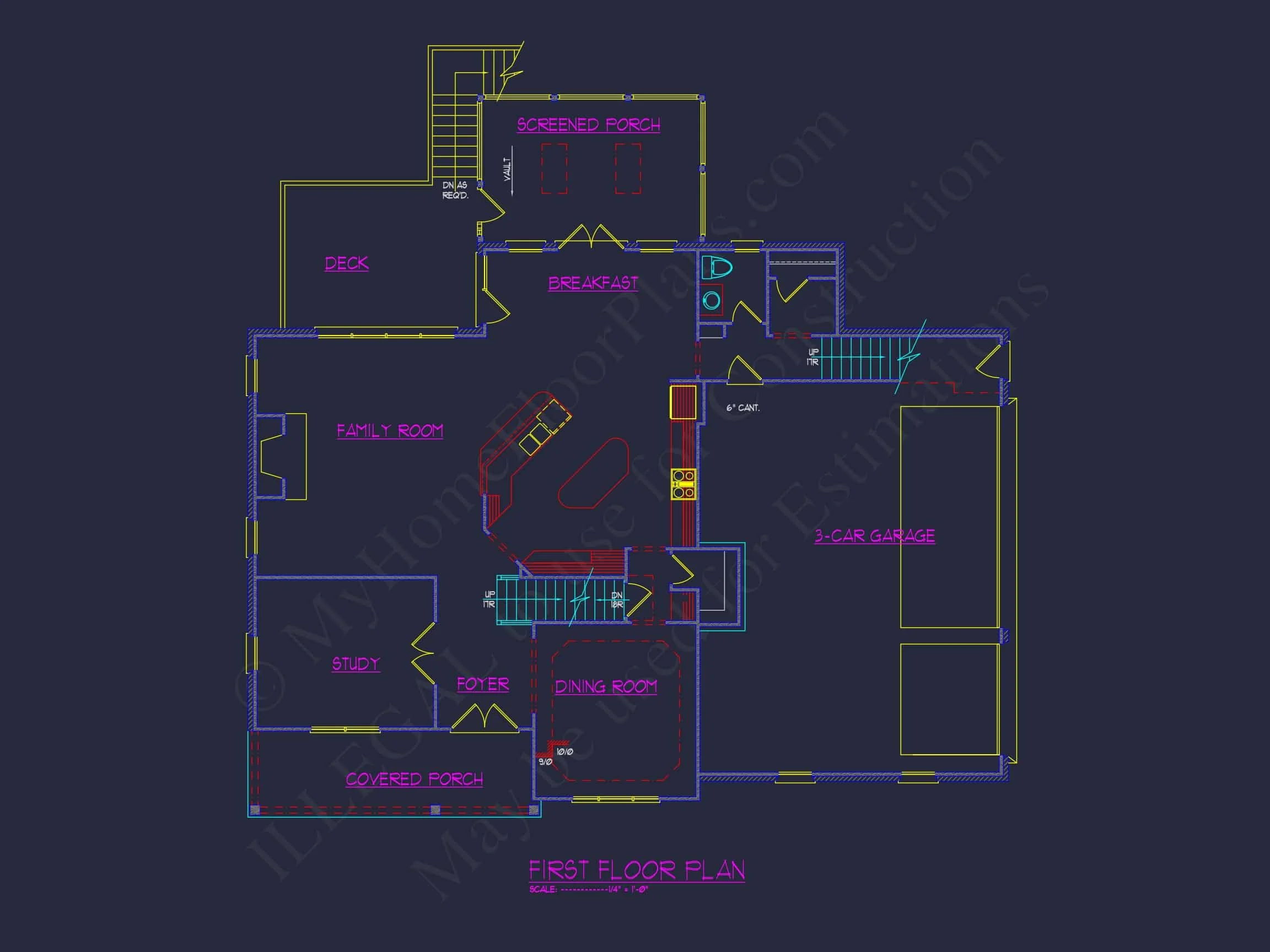 14-1312 HOUSE PLAN - Stunning Traditional House Plan with 3.5 Floors and CAD Designs 7 Stunning Traditional house Plan with 3.5 Floors and CAD Designs