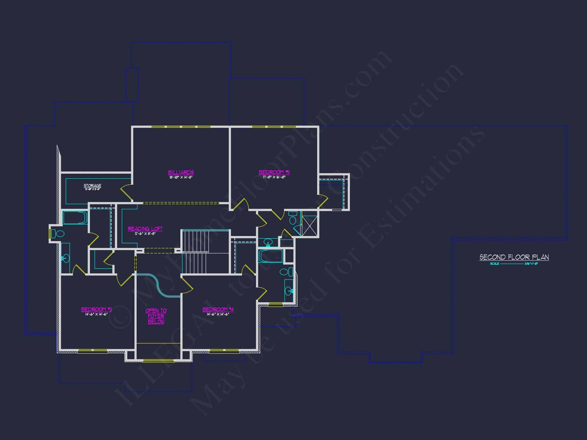 14-1286 HOUSE PLAN - Transitional European House Plan – 5-Bed, 5-Bath, 4,936 SF 57 Luxury house Plan with Open Floor, CAD Architecture Designs