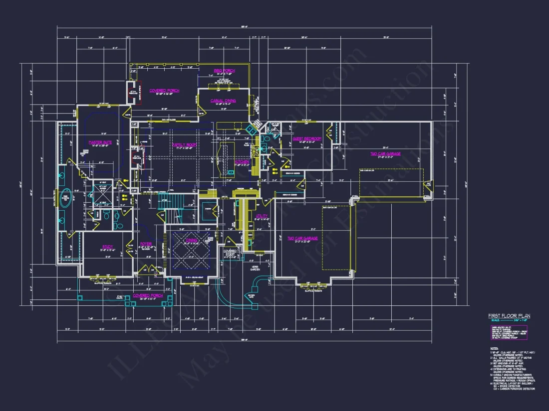 Luxury house Plan with Open Floor, CAD Architecture Designs