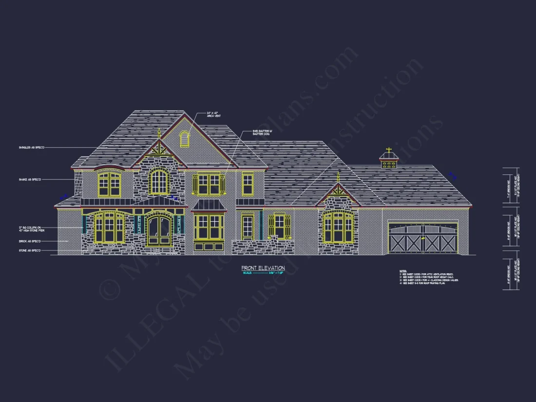 Luxury house Plan with Open Floor, CAD Architecture Designs