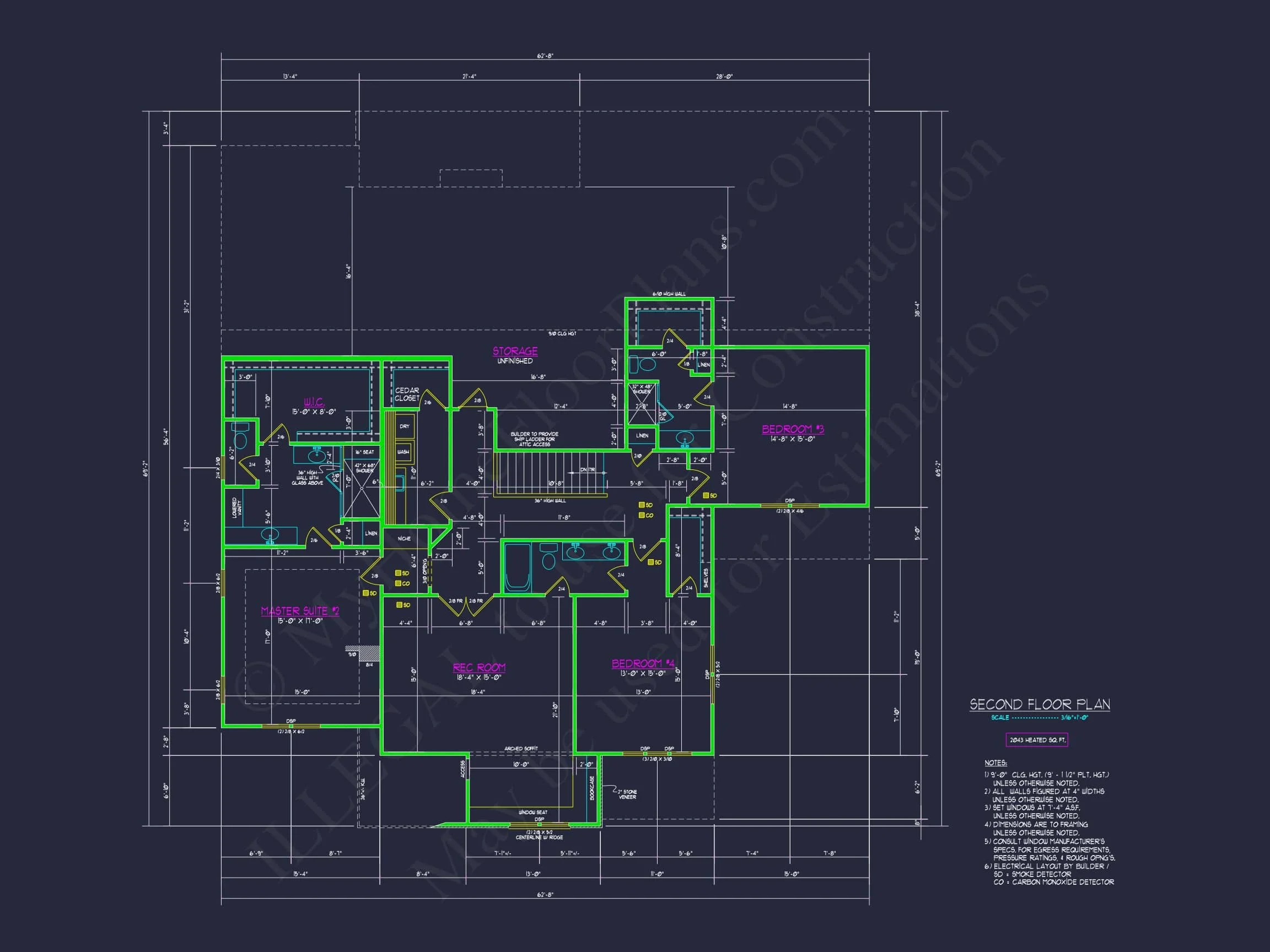 Elegant Modern Suburban house Plan with 2 Floors and 4 Bedrooms