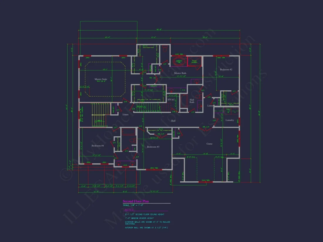 Elegant house Plan with CAD Floor Designs & Blueprints