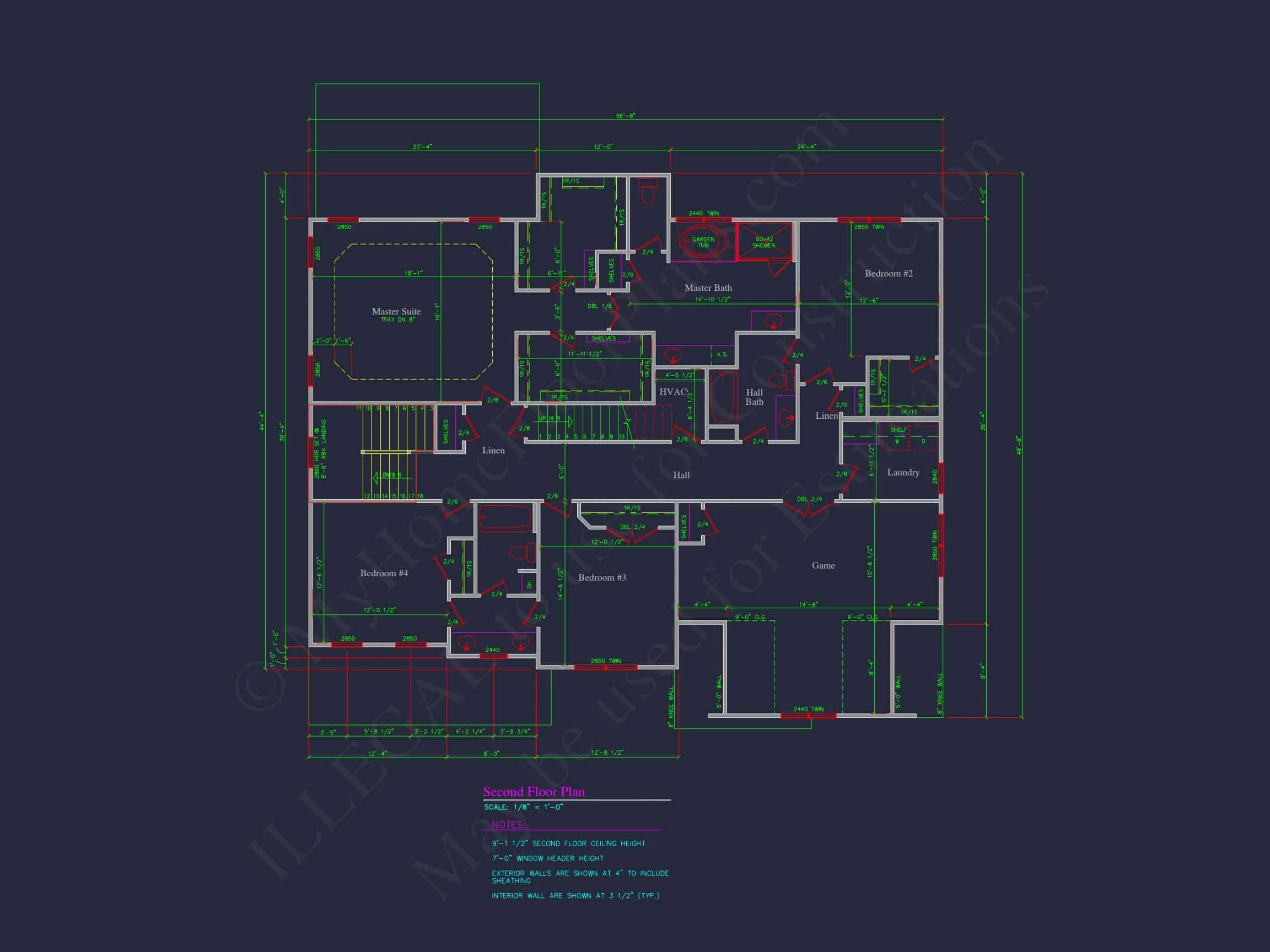 Elegant house Plan with CAD Floor Designs & Blueprints
