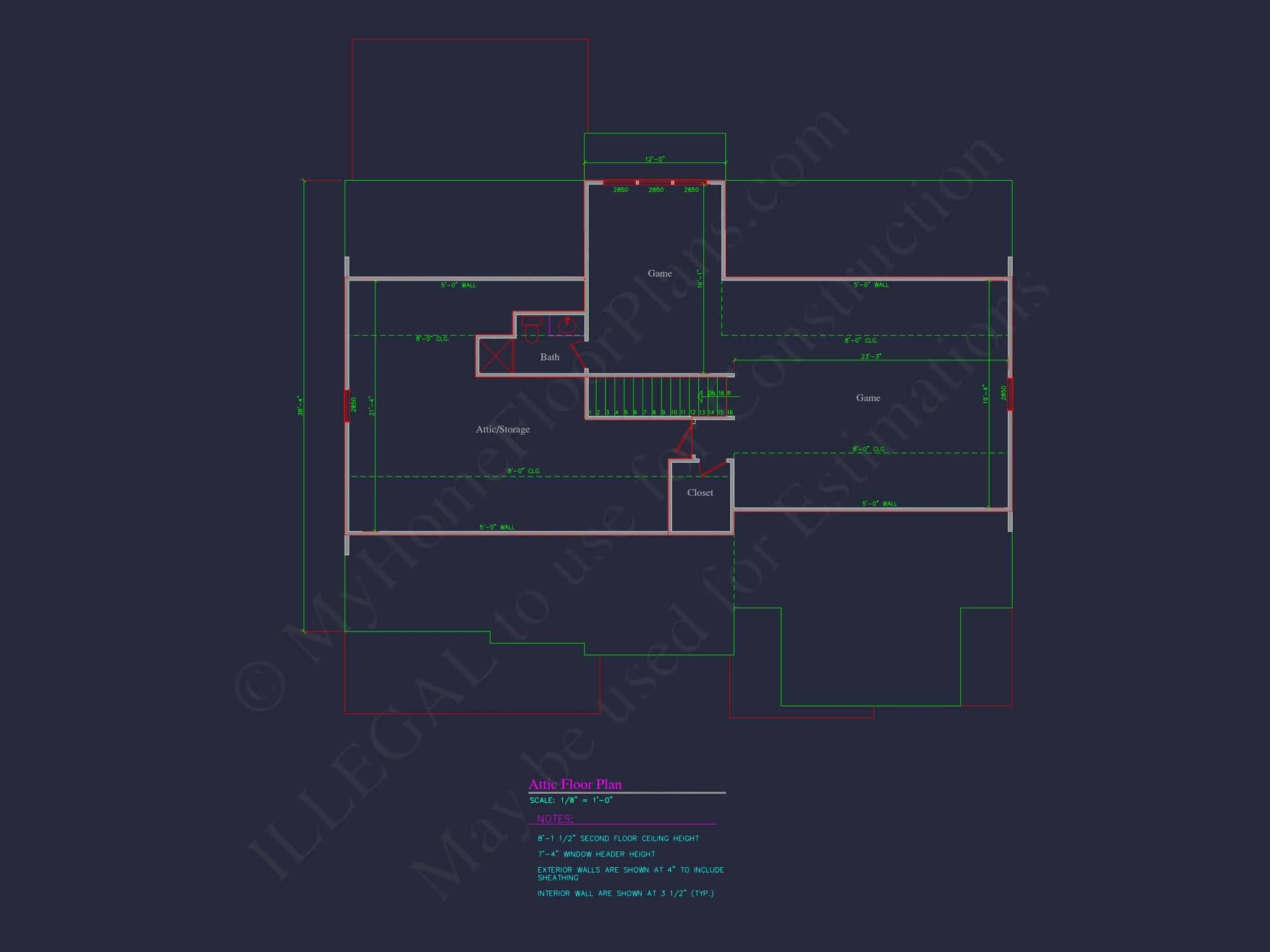 Elegant house Plan with CAD Floor Designs & Blueprints
