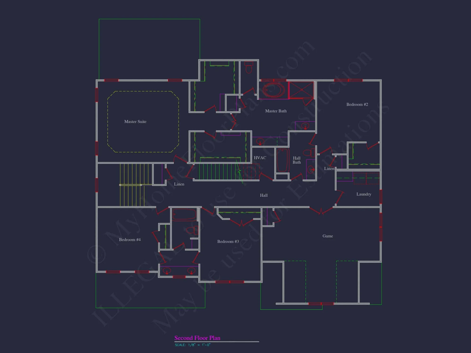 Elegant house Plan with CAD Floor Designs & Blueprints