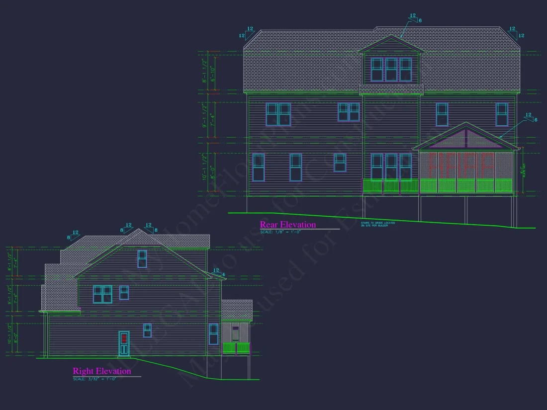 Elegant house Plan with CAD Floor Designs & Blueprints