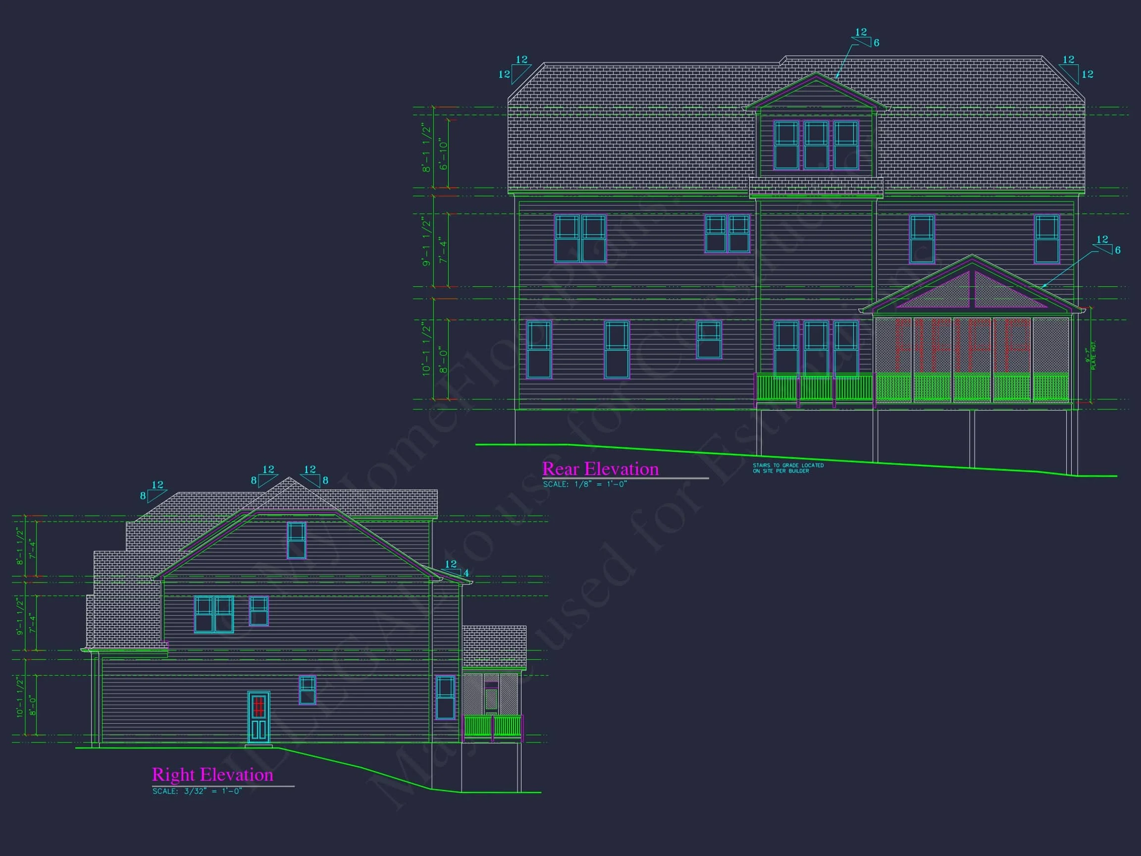 Elegant house Plan with CAD Floor Designs & Blueprints