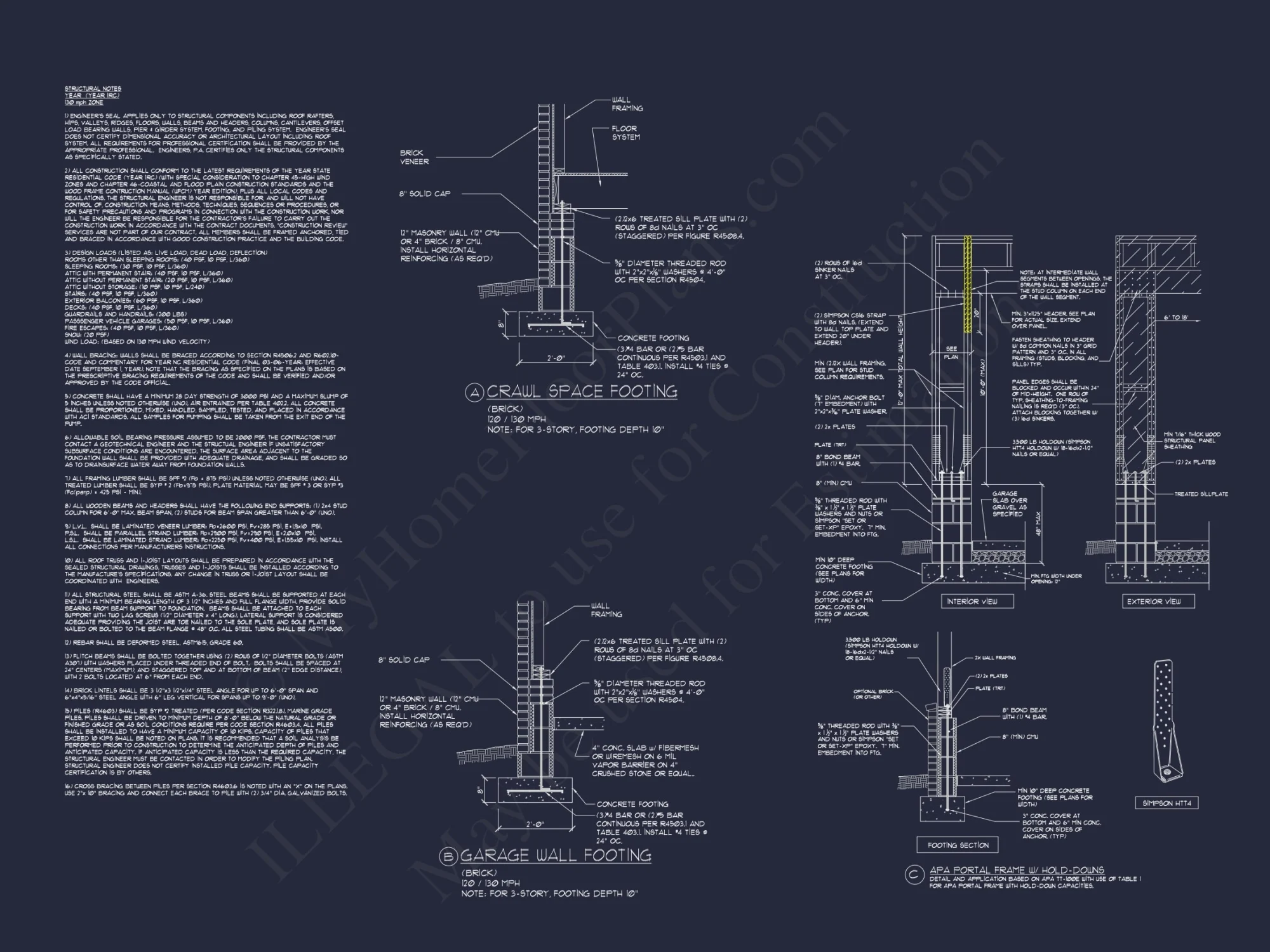 Craftsman house Floor Plan: 5-Bed, 4-Bath, 3-Car Garage