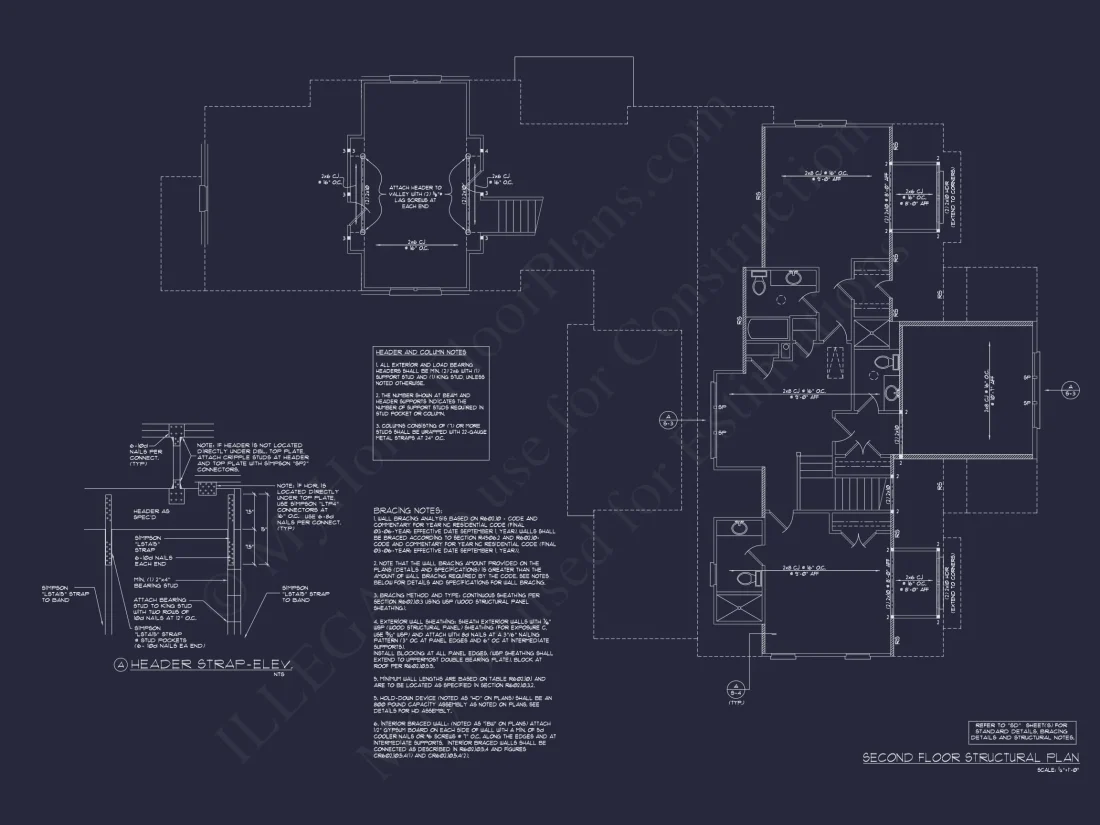 Craftsman house Floor Plan: 5-Bed, 4-Bath, 3-Car Garage