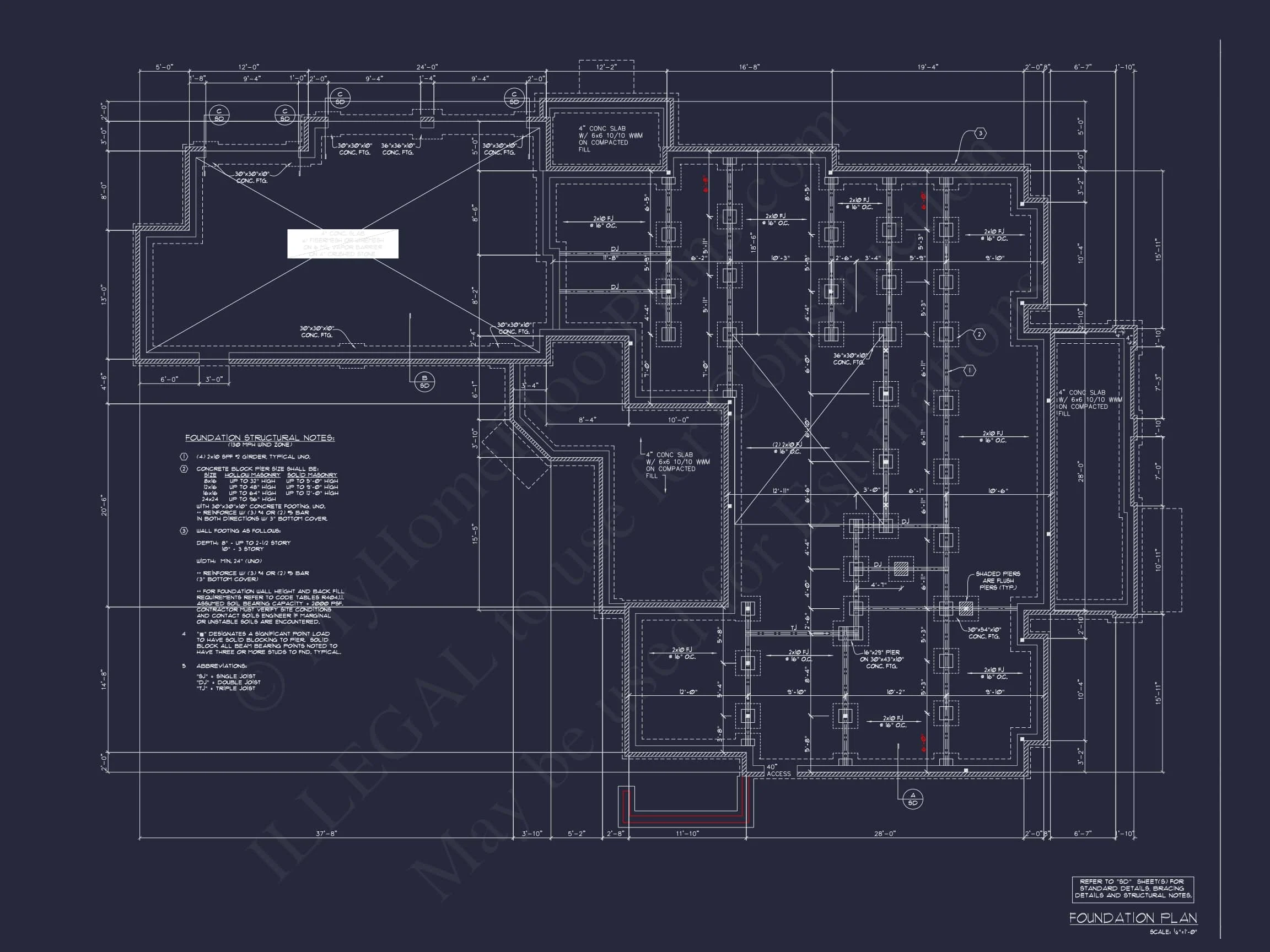 Craftsman house Floor Plan: 5-Bed, 4-Bath, 3-Car Garage