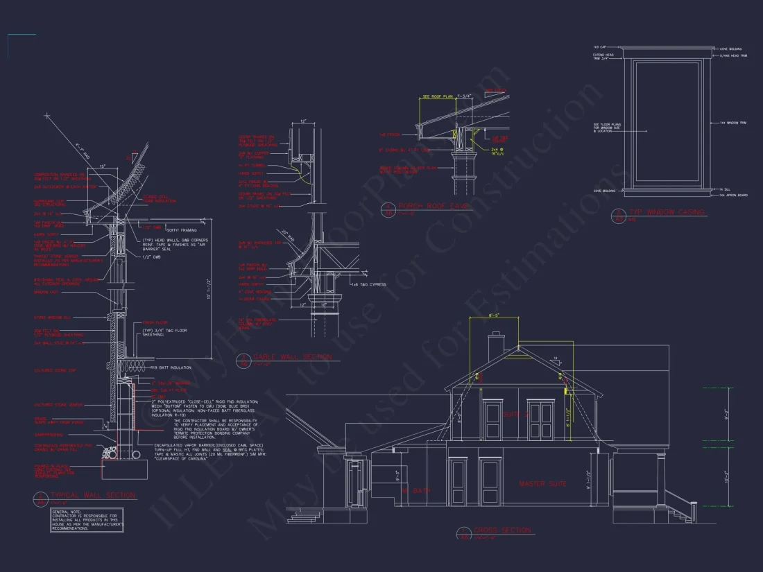 Craftsman house Floor Plan: 5-Bed, 4-Bath, 3-Car Garage