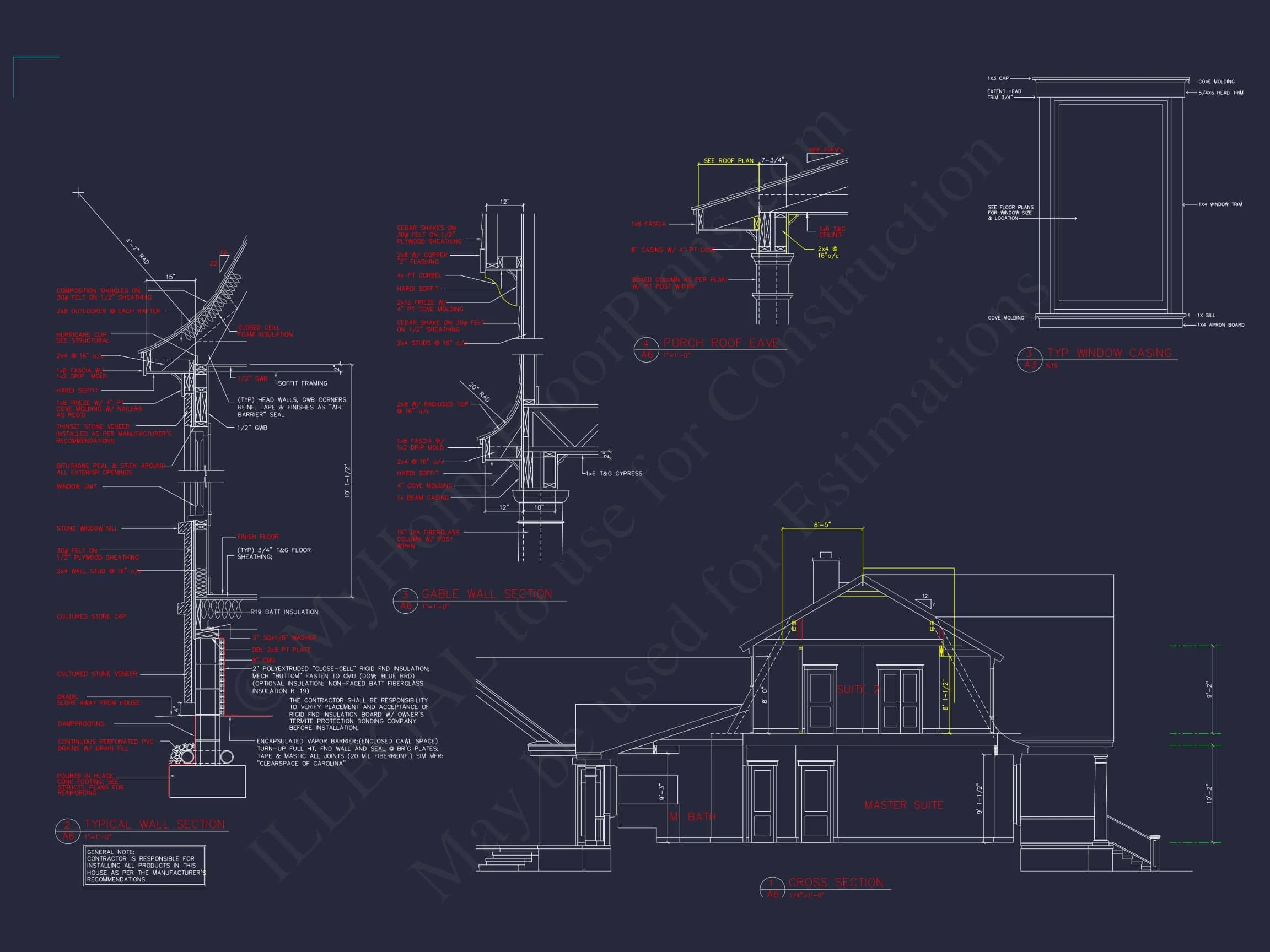 Craftsman house Floor Plan: 5-Bed, 4-Bath, 3-Car Garage