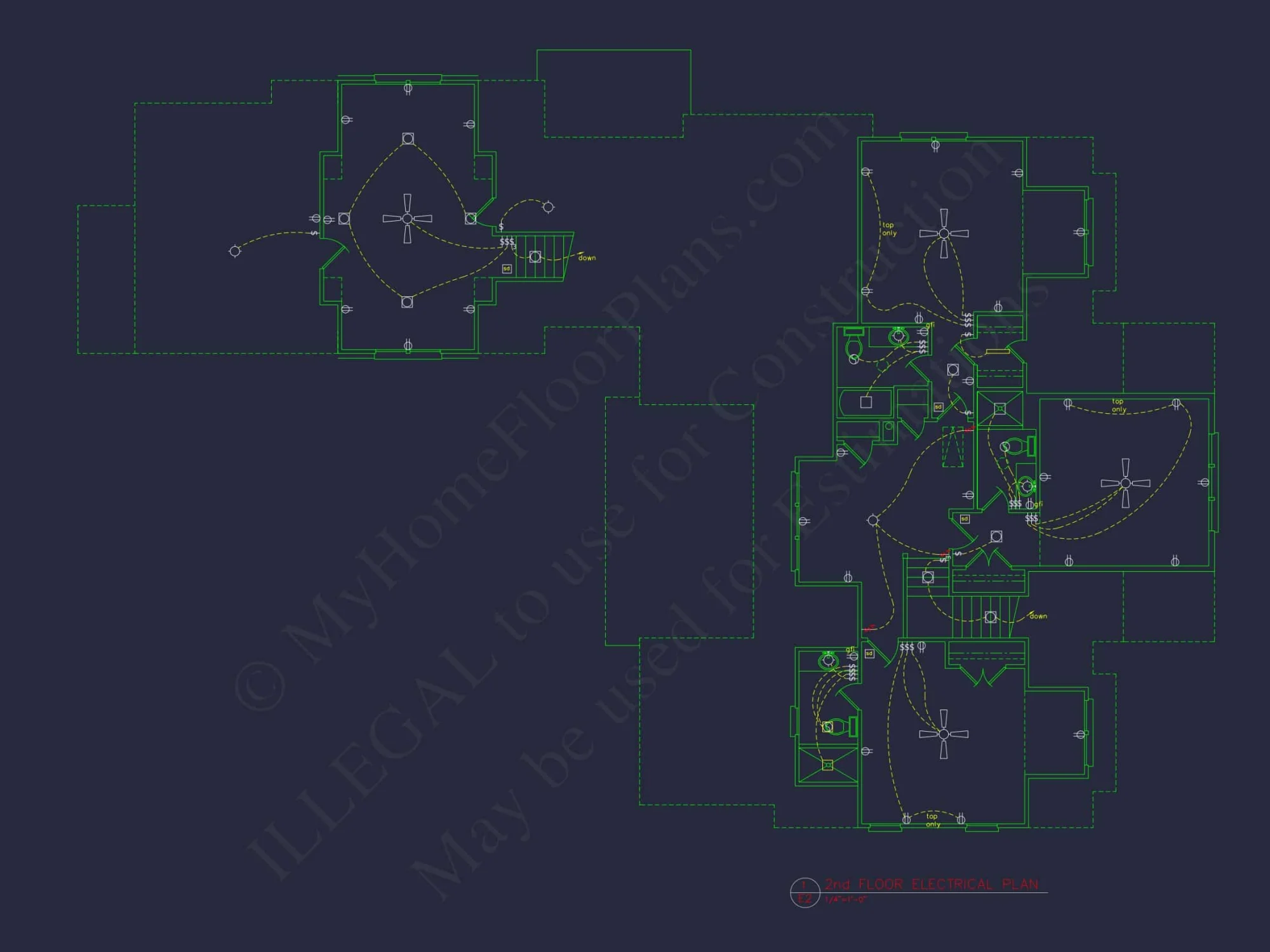 Craftsman house Floor Plan: 5-Bed, 4-Bath, 3-Car Garage