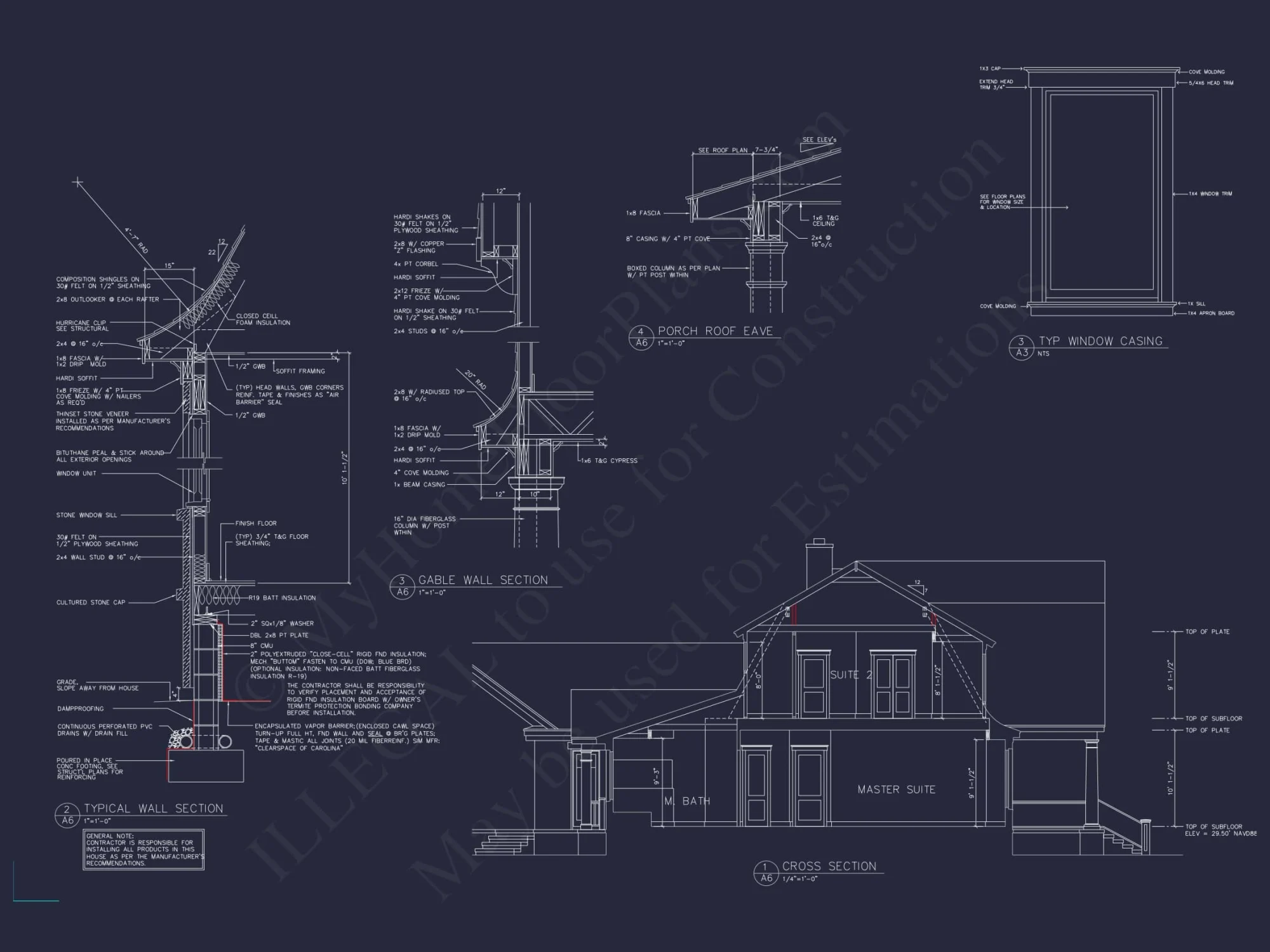 Craftsman house Floor Plan: 5-Bed, 4-Bath, 3-Car Garage