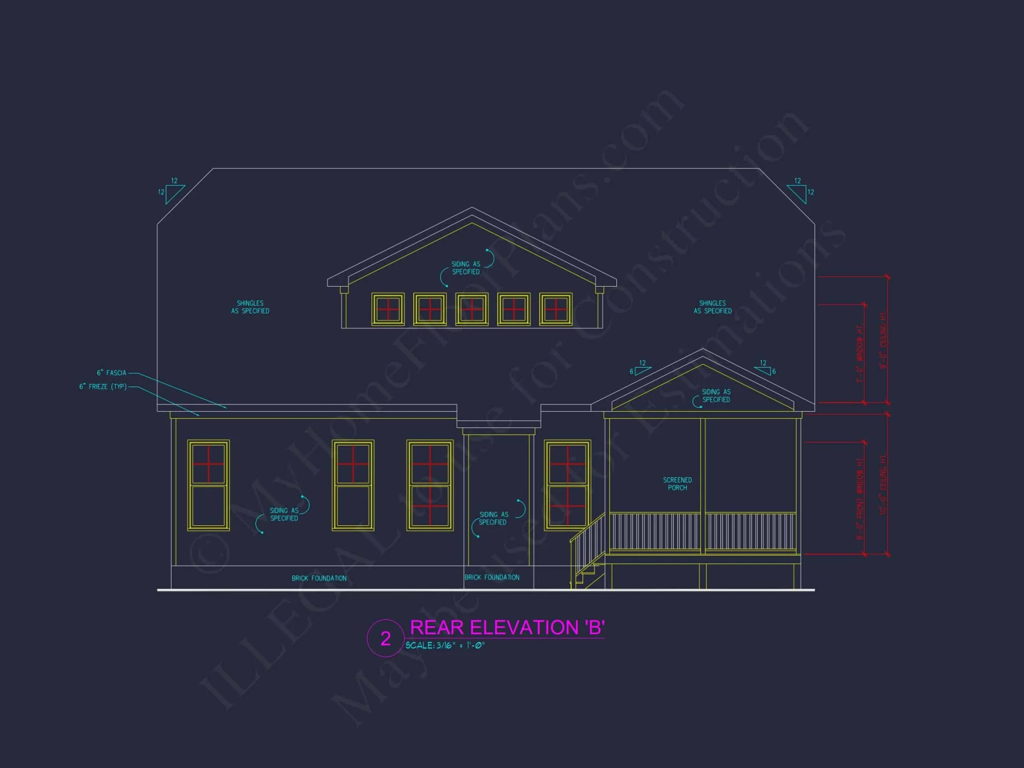 Beautiful Craftsman house Plan with 2 Floors and 3 Bedrooms
