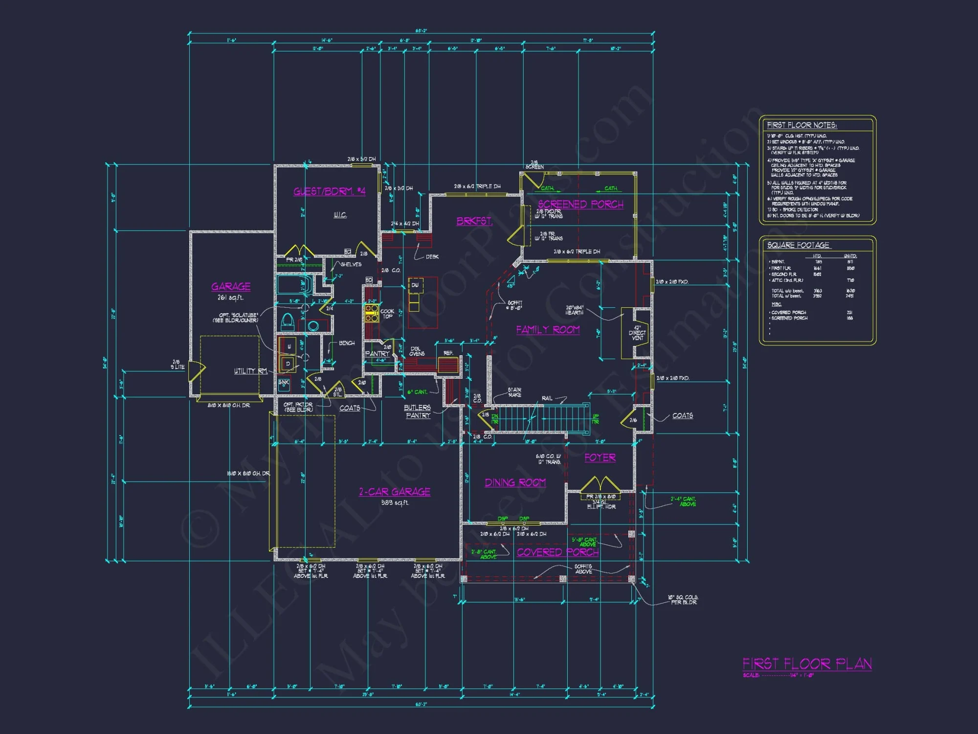 Stunning Traditional house Plan with 3.5 Stories and CAD Designs