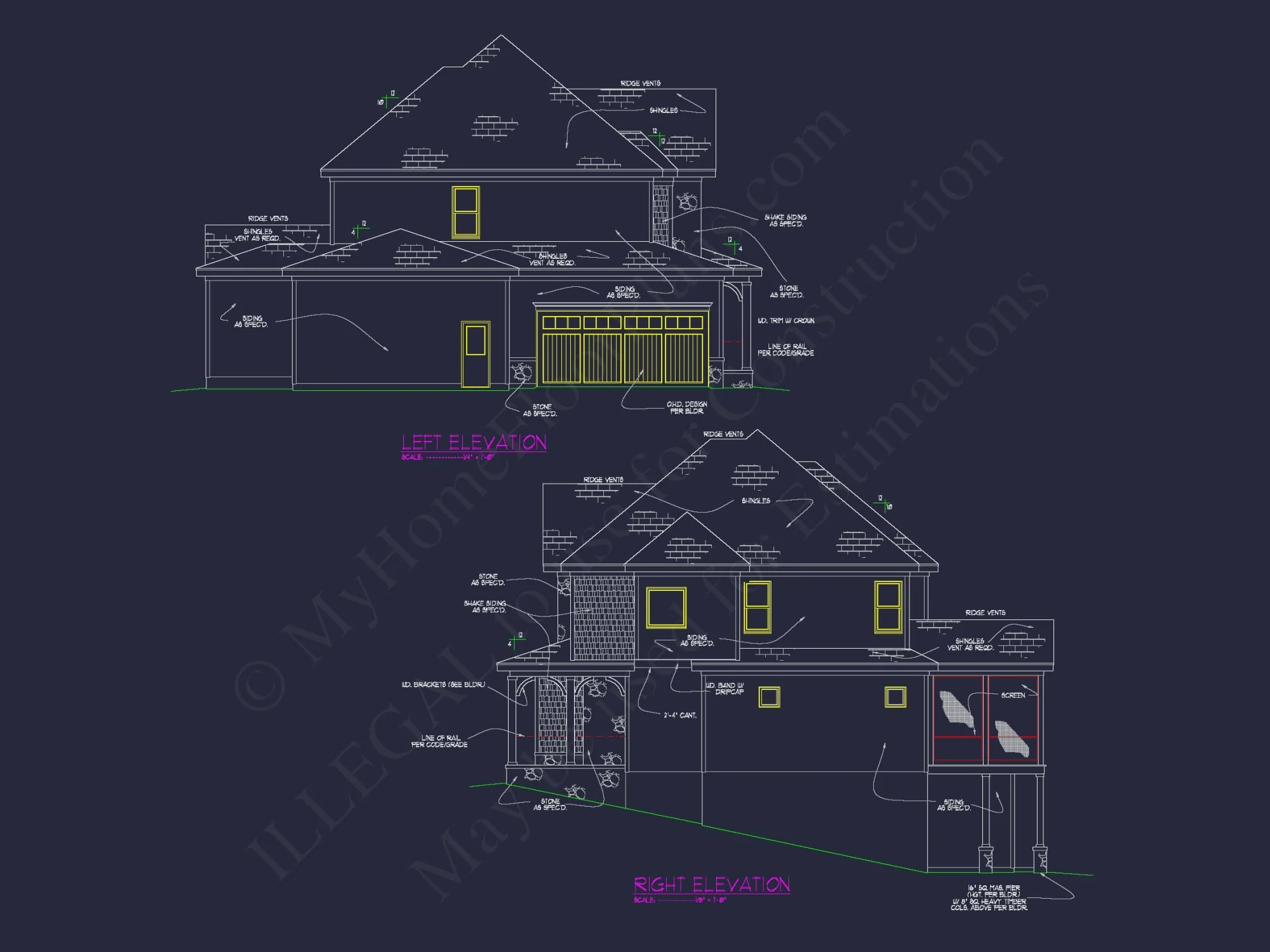 Stunning Traditional house Plan with 3.5 Stories and CAD Designs