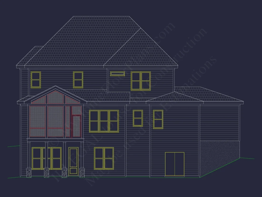 Stunning Traditional house Plan with 3.5 Stories and CAD Designs