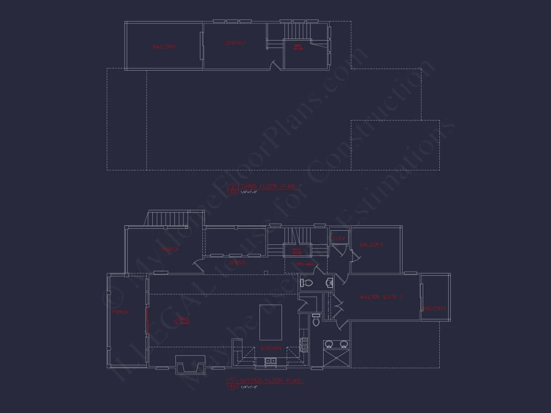 Unique Beach house Floor Plan with 3 Floors & 5 Bedrooms
