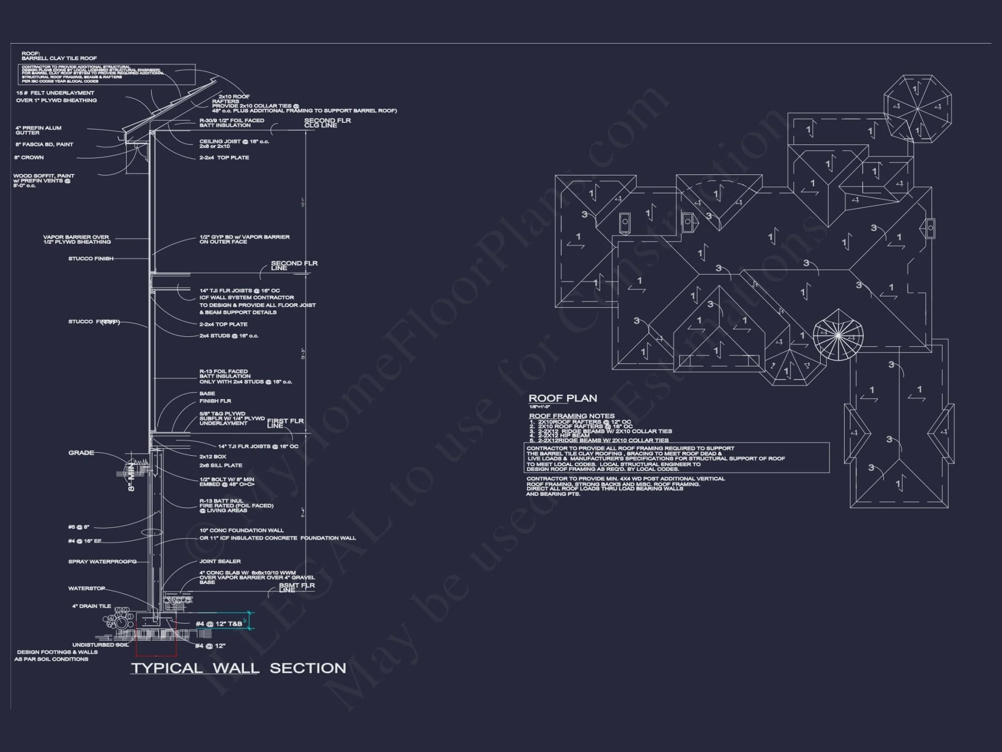 Luxury house Floor Plan with CAD Blueprints & Modern Design