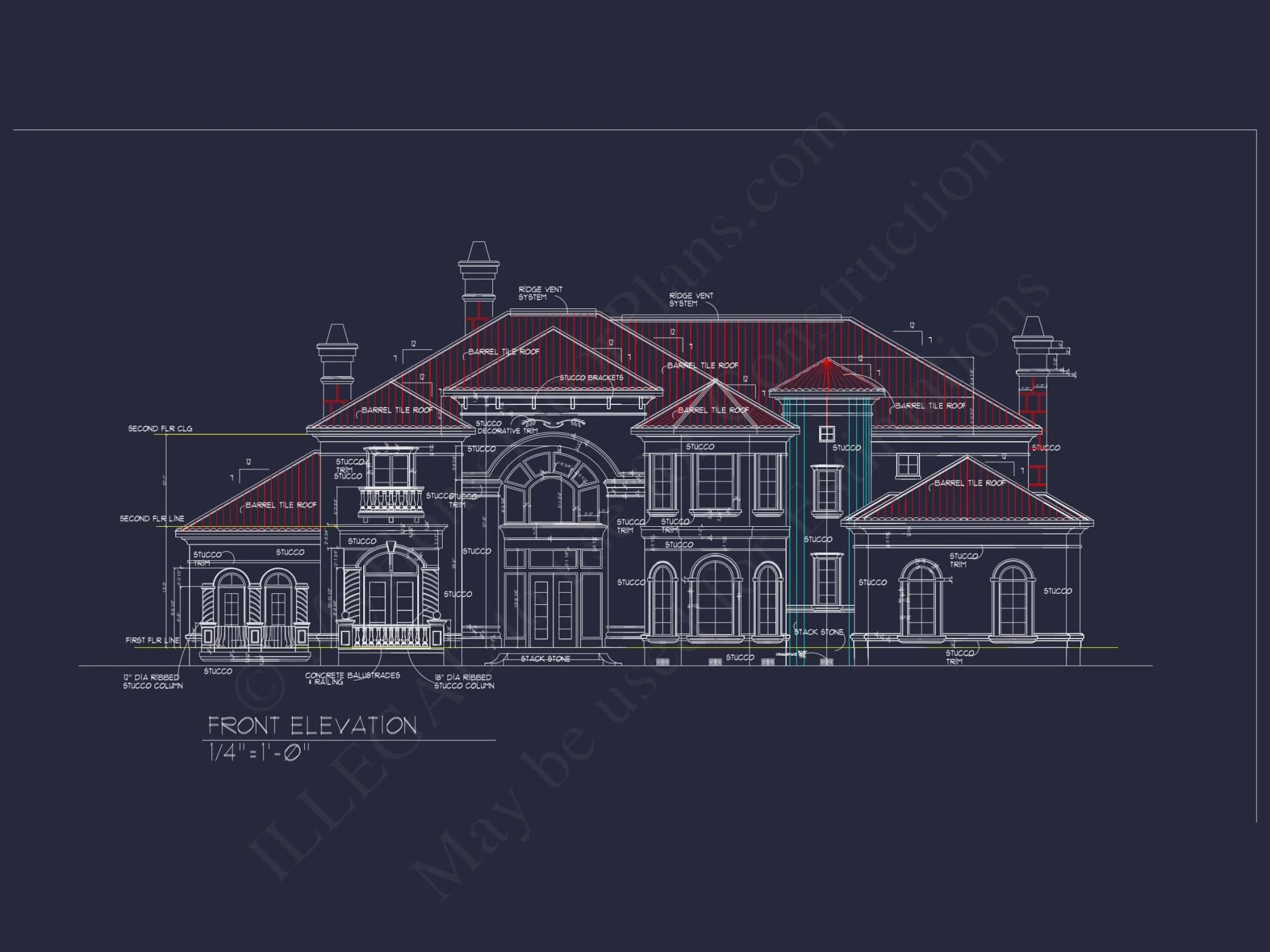 Luxury house Floor Plan with CAD Blueprints & Modern Design