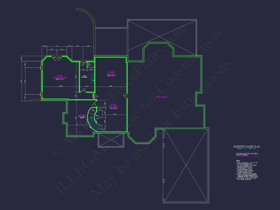 Elegant CAD house Plans: 2-Story 5-Bedroom Luxury Blueprint