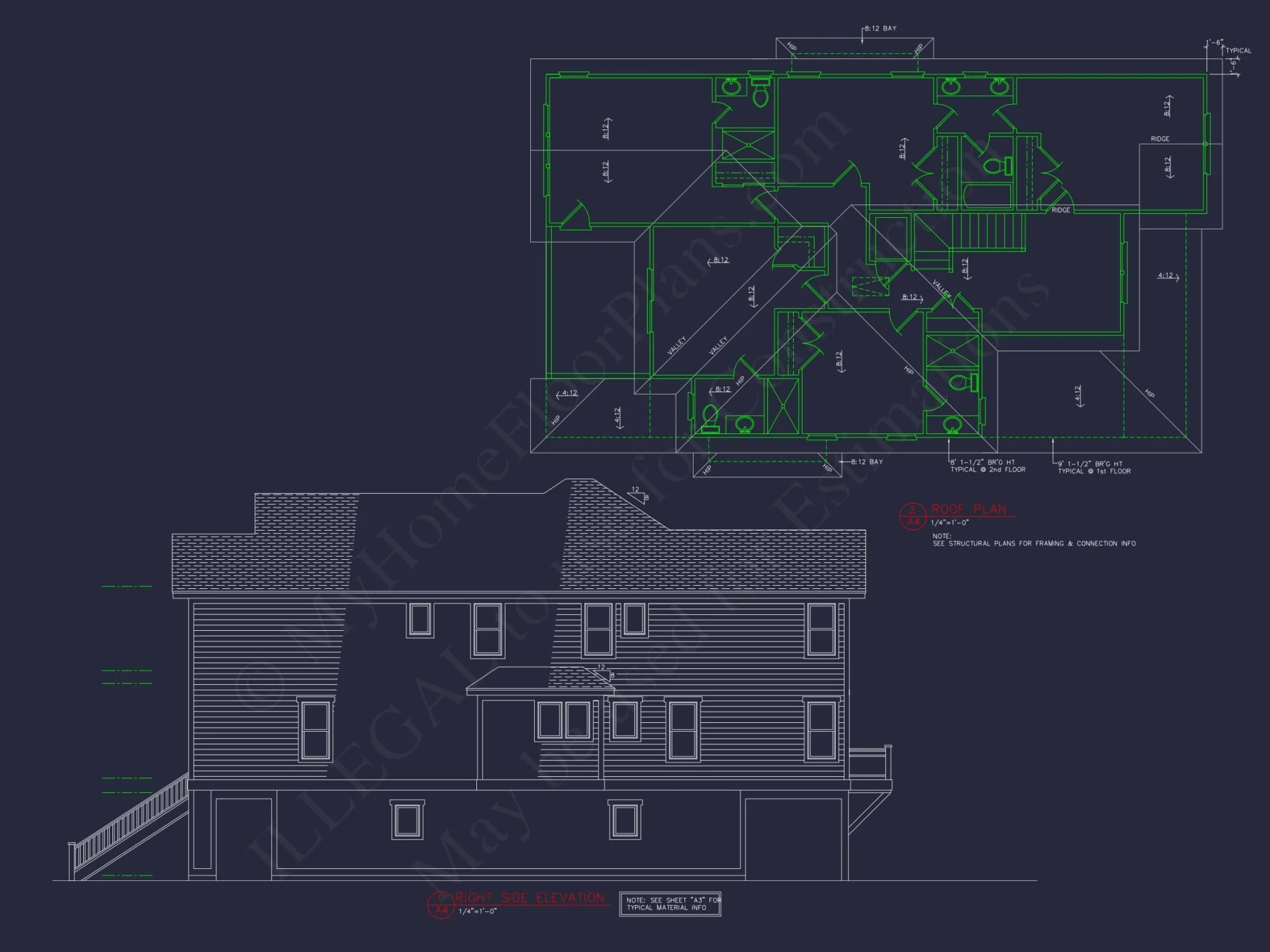 Well-Designed Beach house Plan with 3 Floor Blueprints & CAD