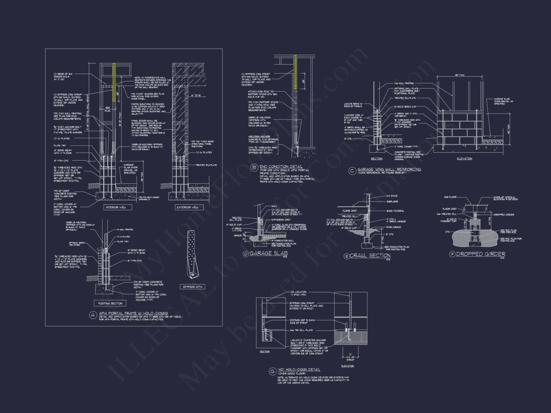 house Floor Plan with CAD & Blueprint Designs - 2.5-Story Plan