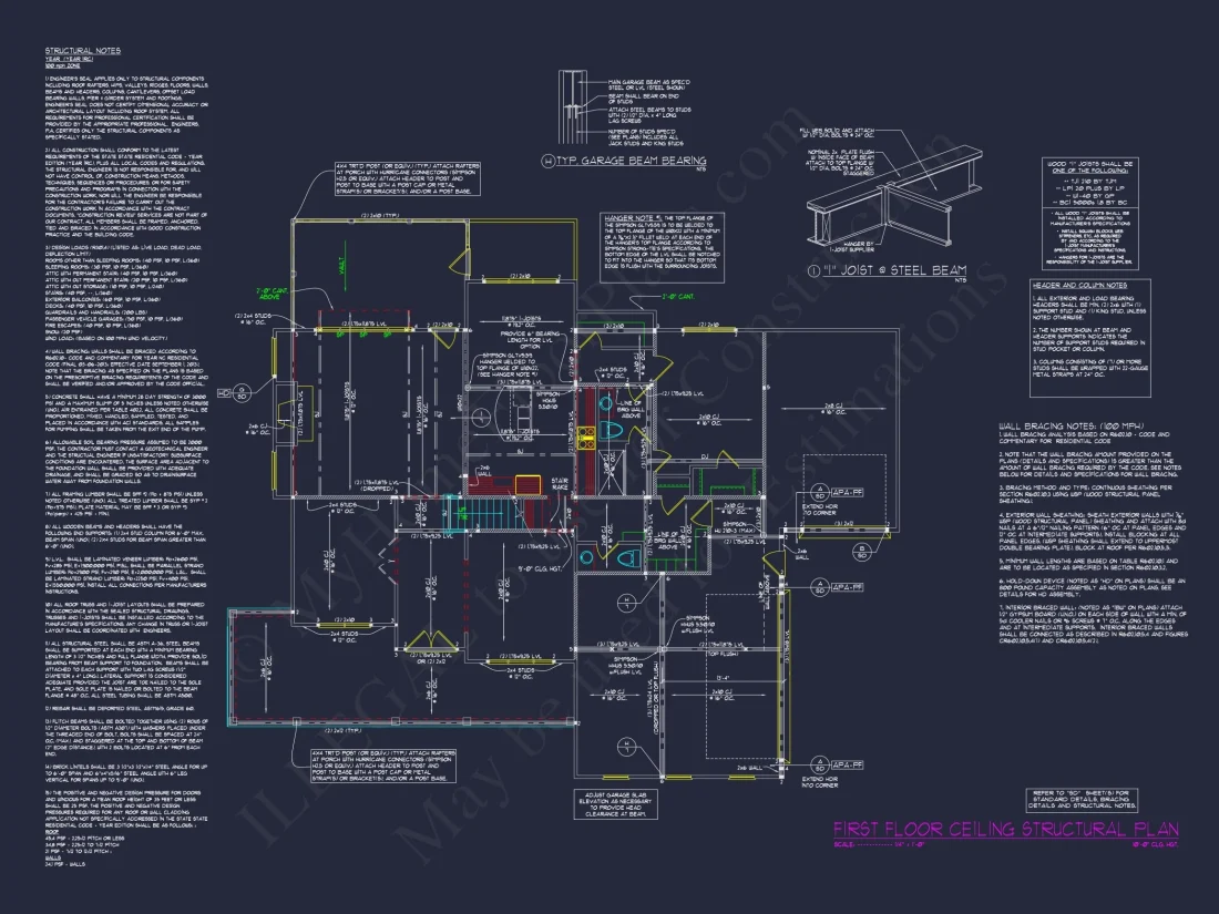 house Floor Plan with CAD & Blueprint Designs - 2.5-Story Plan