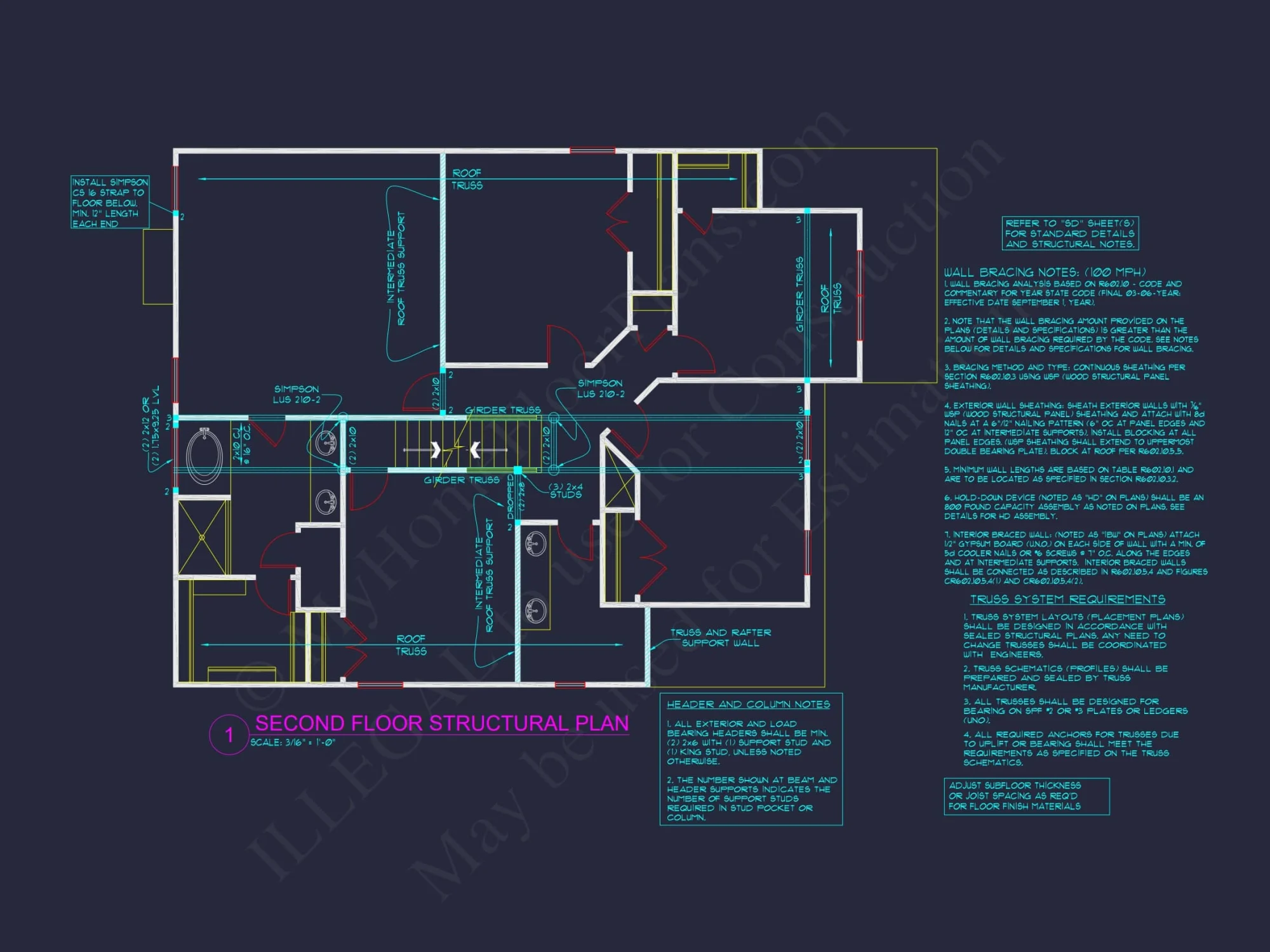 Modern house Blueprint with 2 Floors, CAD-Ready Floor Plans