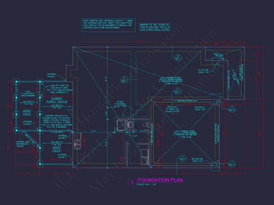 Modern house Blueprint with 2 Floors, CAD-Ready Floor Plans