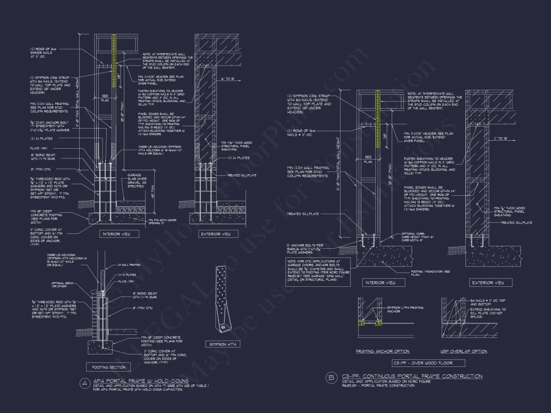 Luxury Craftsman house Floor Plan with CAD Designs