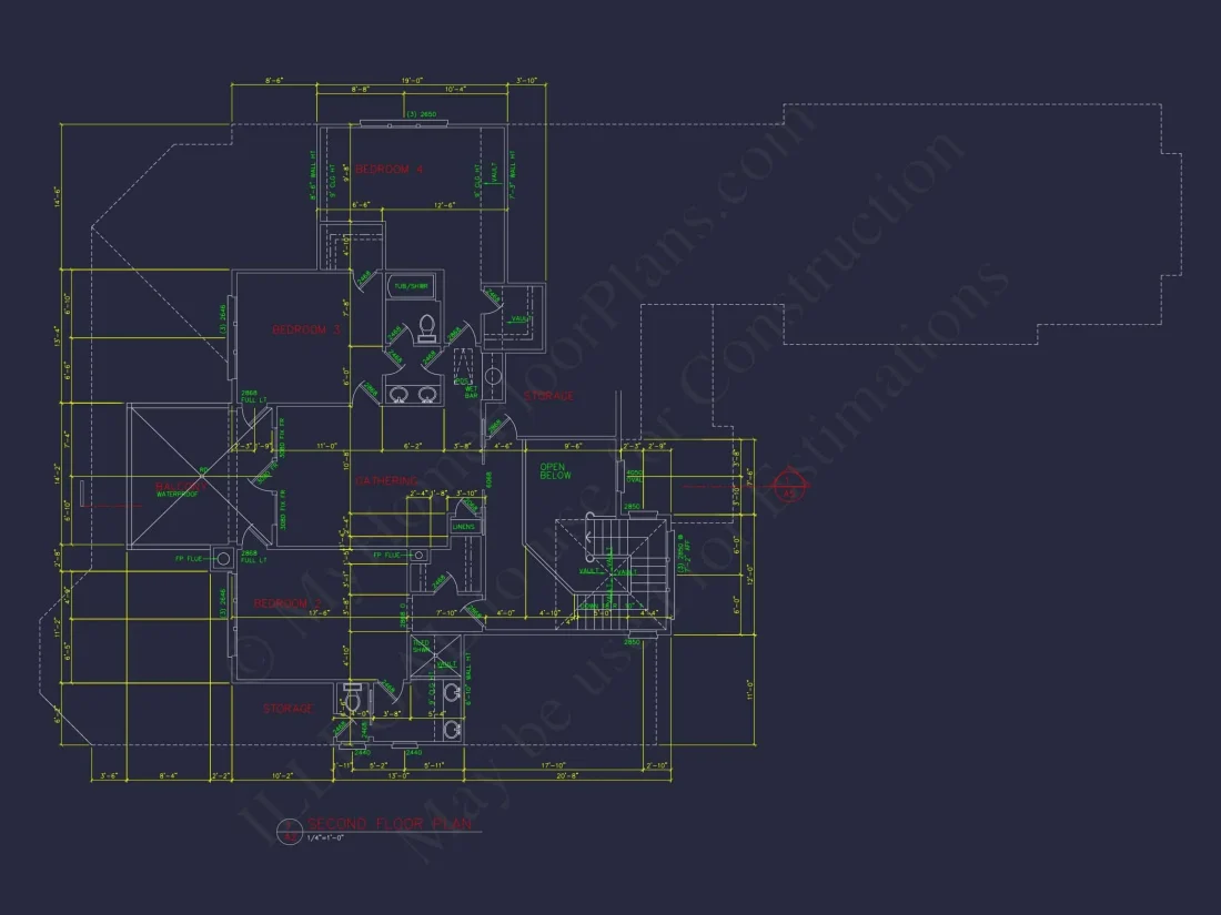 Luxury Craftsman house Floor Plan with CAD Designs