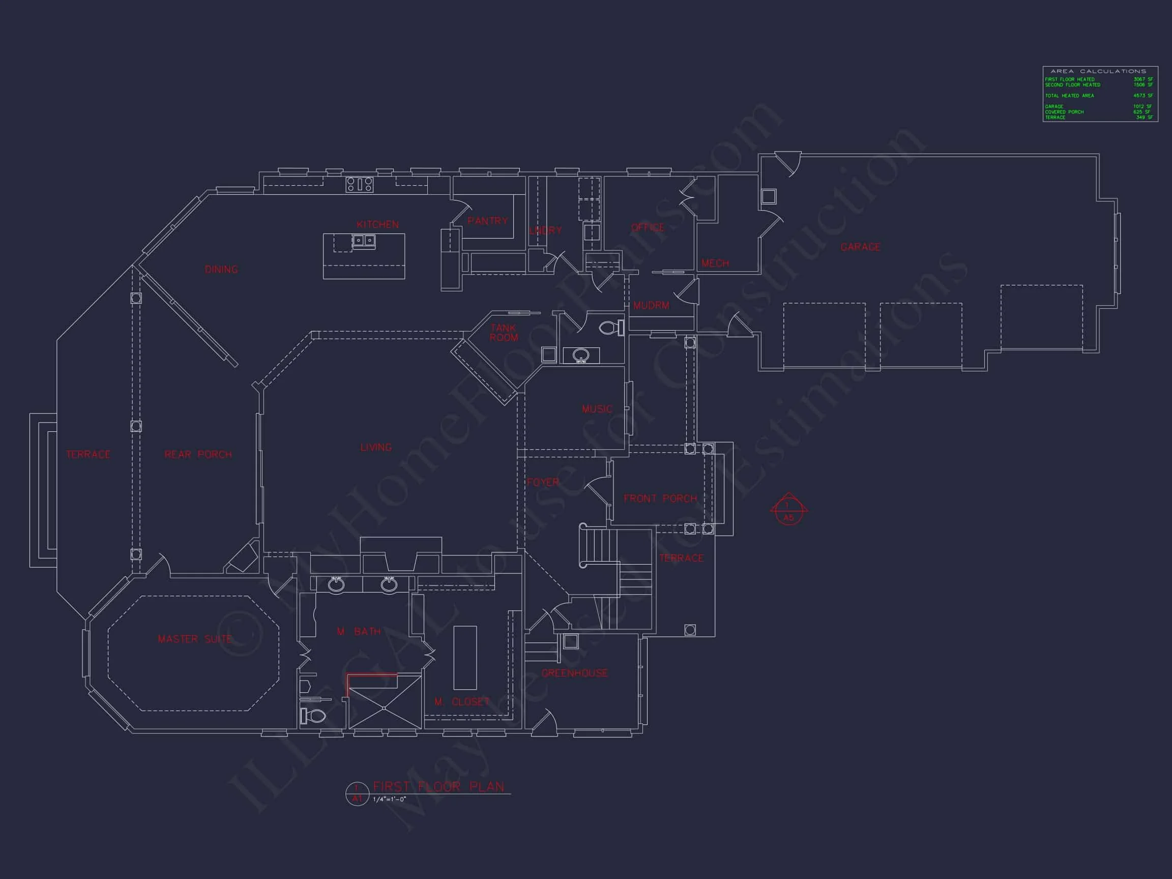 13-1916 HOUSE PLAN - Luxury Craftsman House Floor Plan with CAD Designs 4 Luxury Craftsman house Floor Plan with CAD Designs