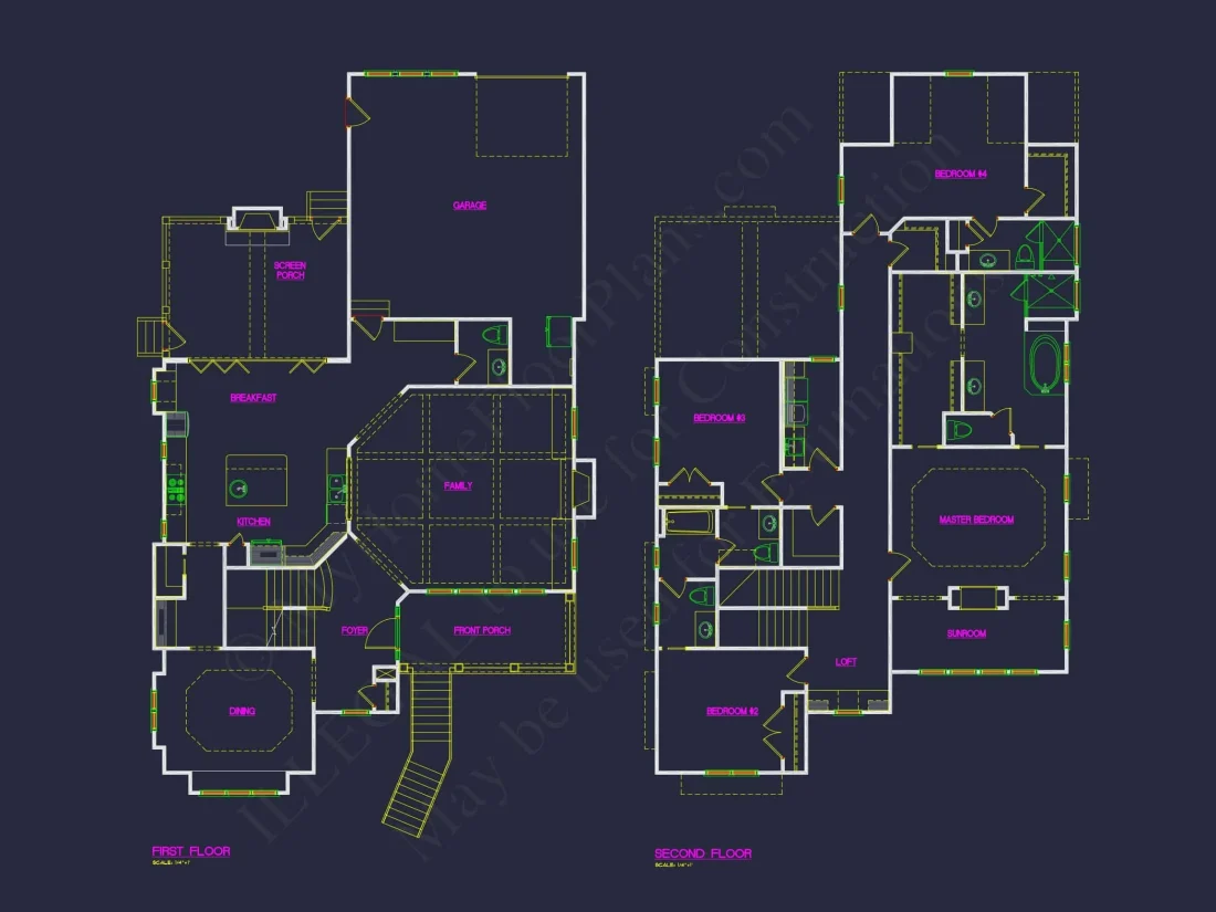 Stunning house Floor Plan with Blueprint and CAD Designs