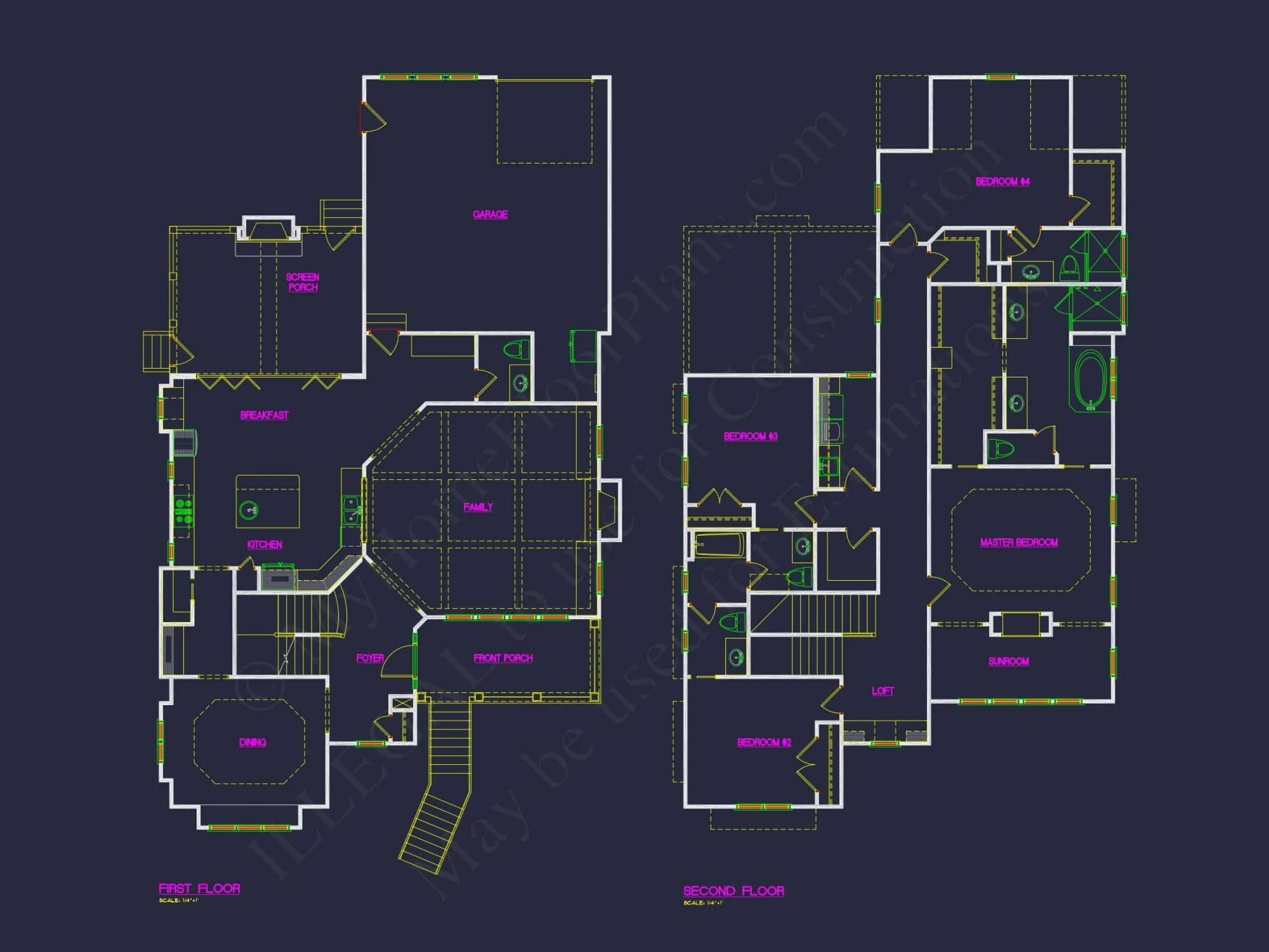 Stunning house Floor Plan with Blueprint and CAD Designs