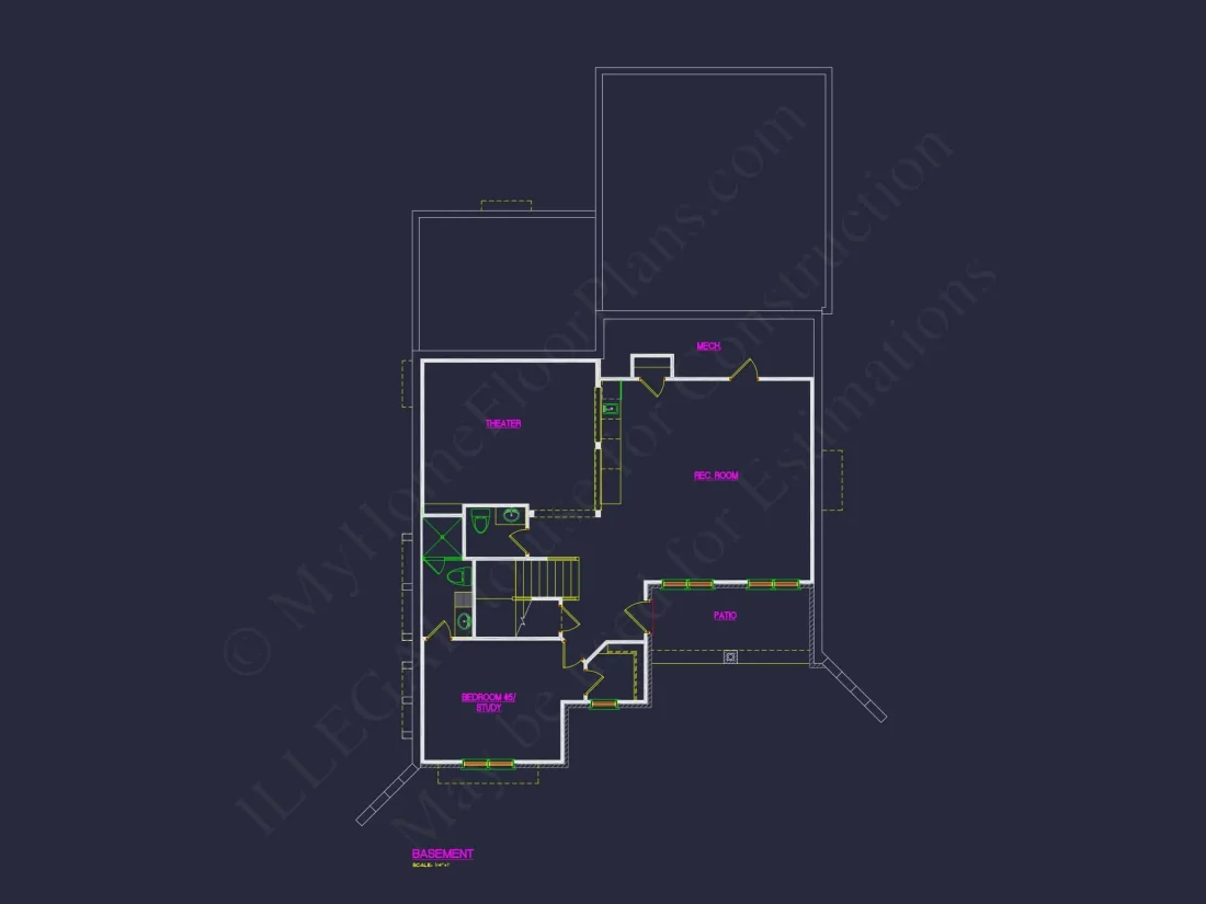 Stunning house Floor Plan with Blueprint and CAD Designs