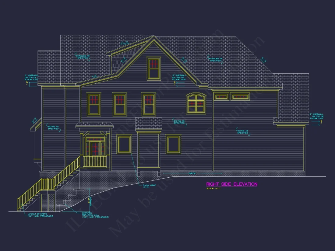 Stunning house Floor Plan with Blueprint and CAD Designs