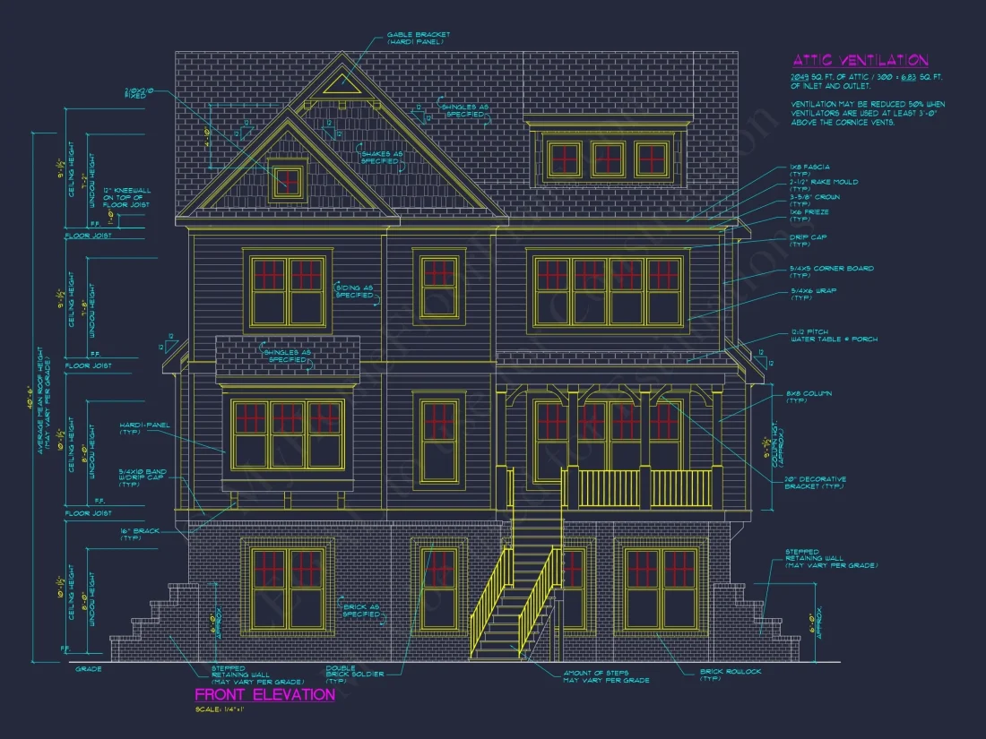 Stunning house Floor Plan with Blueprint and CAD Designs