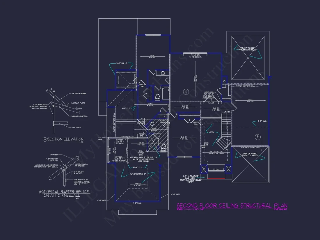 Custom house Plans with Modern Blueprint CAD Architecture