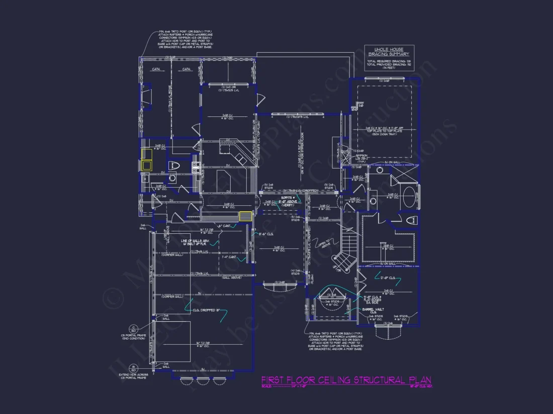 Custom house Plans with Modern Blueprint CAD Architecture