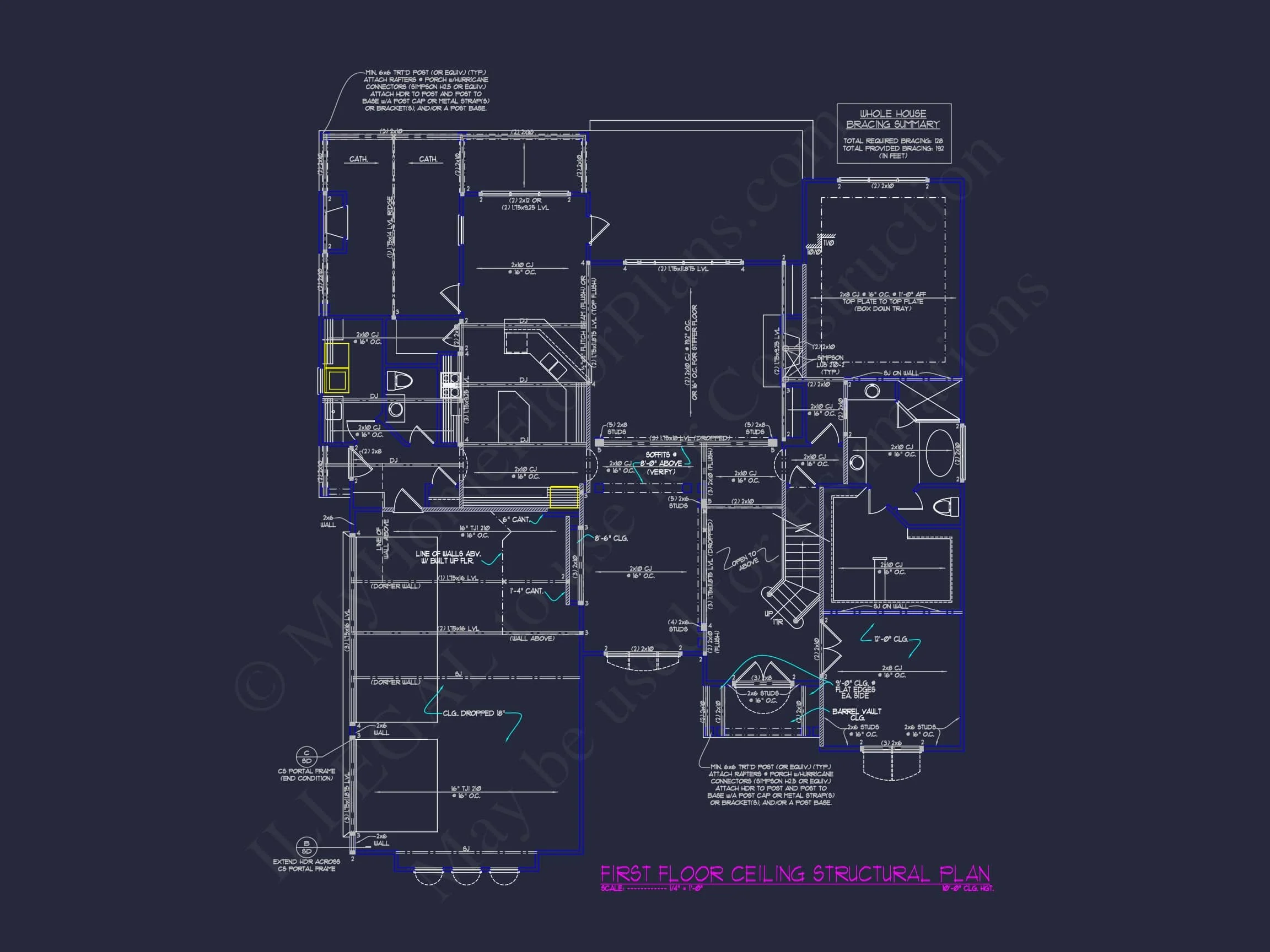 13-1886 HOUSE PLAN - 4-Bed, 5-Bath, 3512 SF European House Plan 15 Custom house Plans with Modern Blueprint CAD Architecture