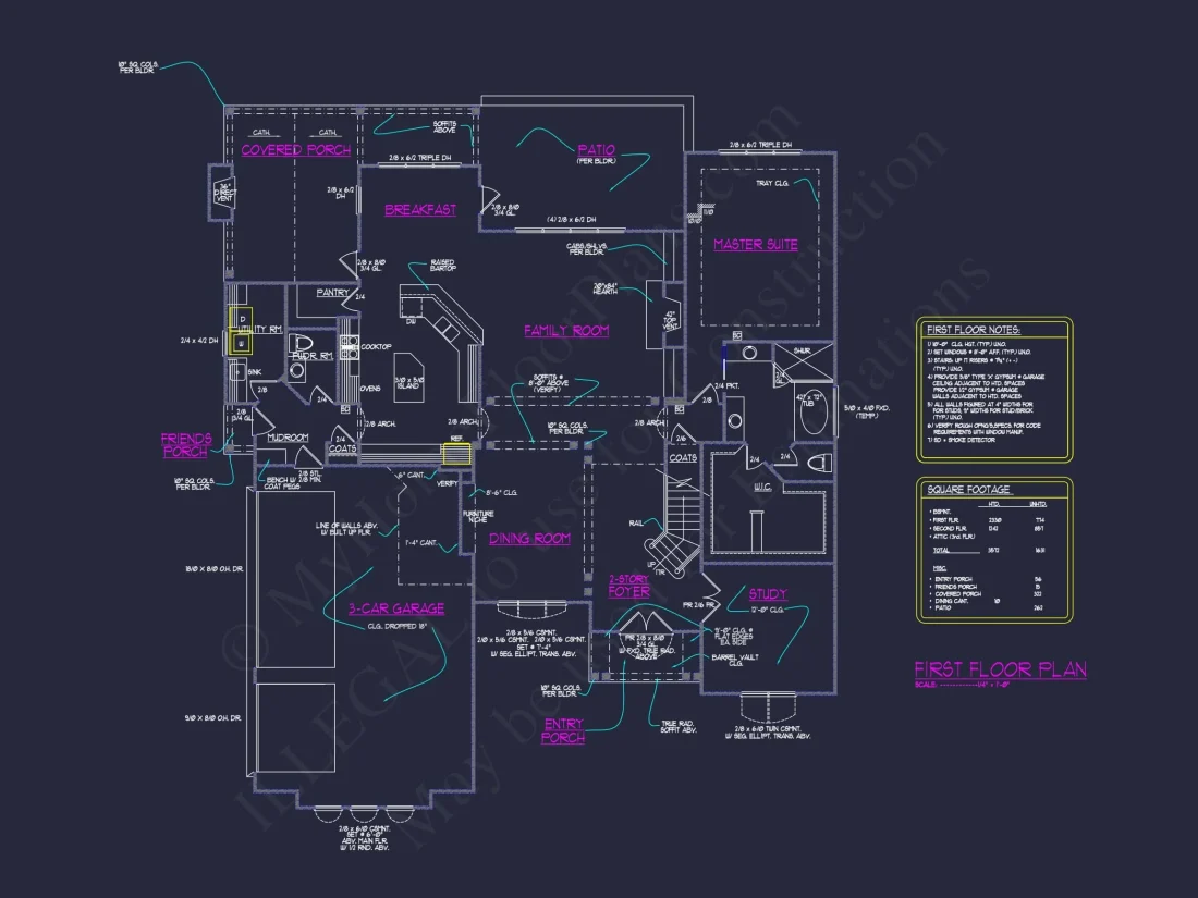 Custom house Plans with Modern Blueprint CAD Architecture