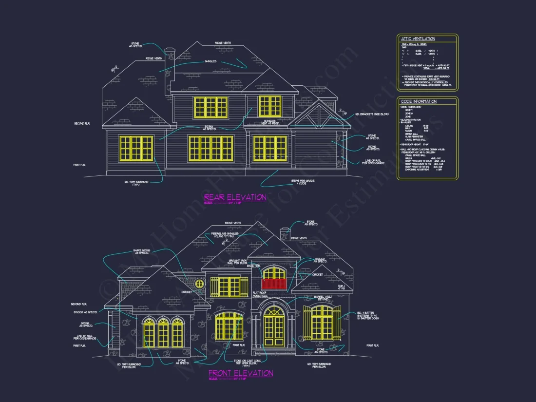 Custom house Plans with Modern Blueprint CAD Architecture