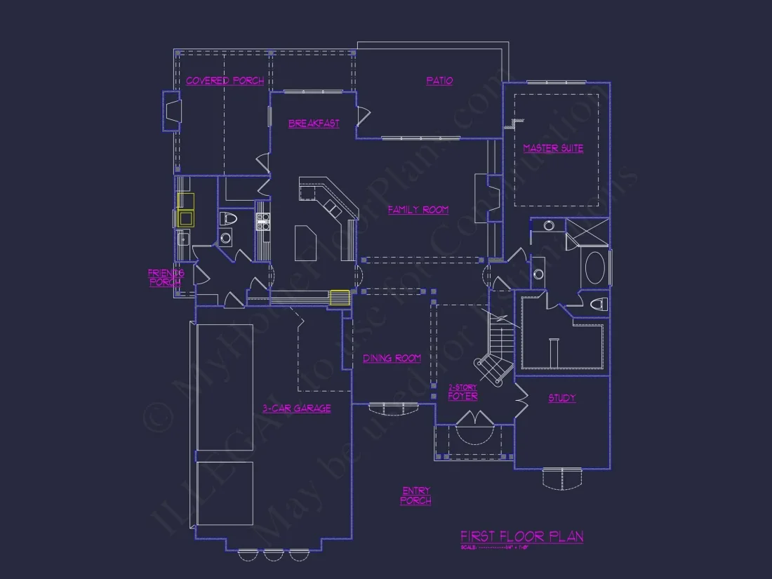 Custom house Plans with Modern Blueprint CAD Architecture